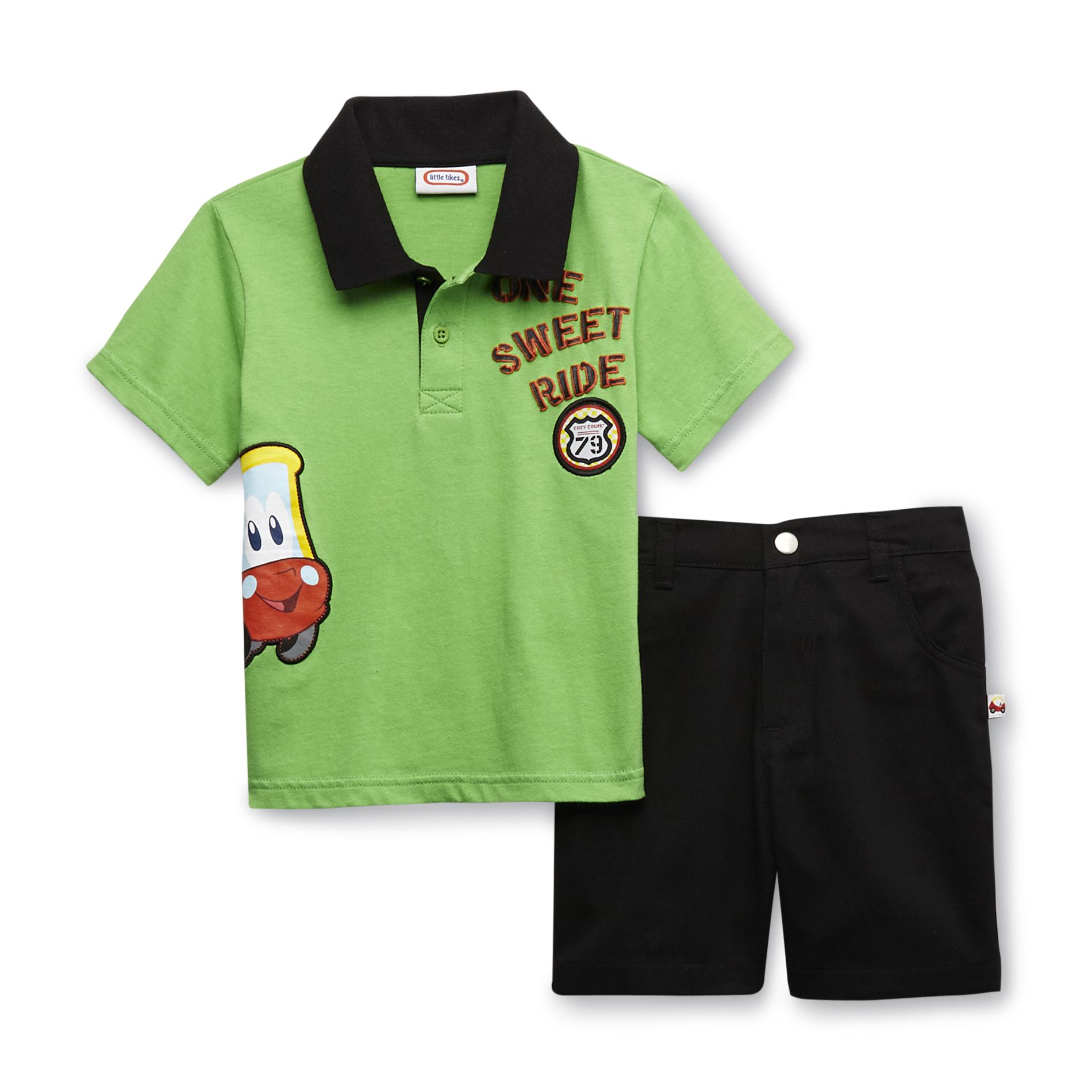 Little Tikes Toddler Boy's Polo Shirt & Twill Shorts - One Sweet Ride