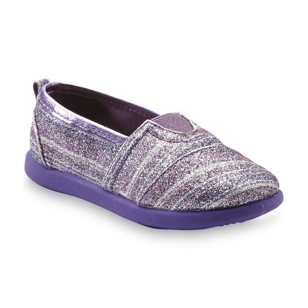 Joe Boxer Toddler Girl's Lil Audrey Purple Canvas Slip-On Casual Shoe