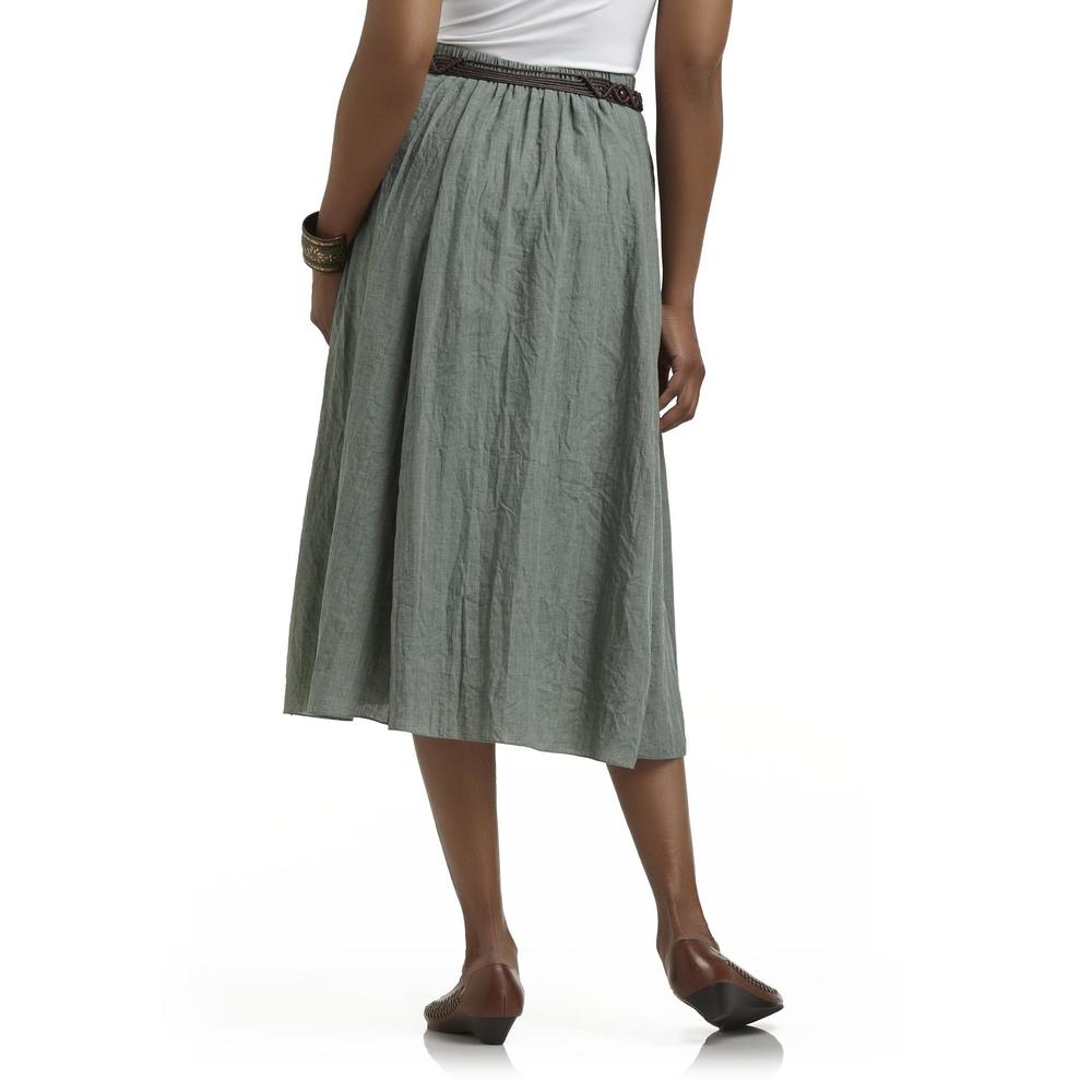 Laura Scott Women's Flared Skirt & Belt