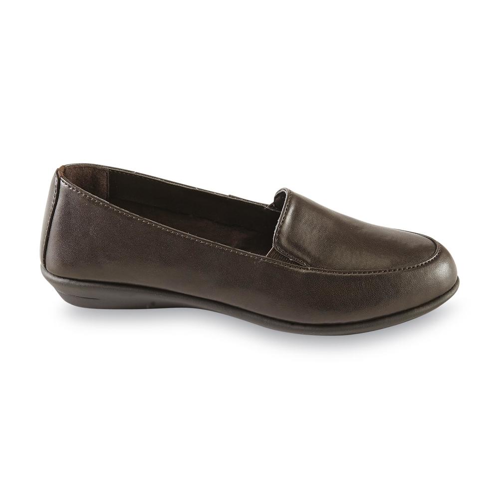 Basic Editions Women's Evelyn Brown Wide Width Loafer