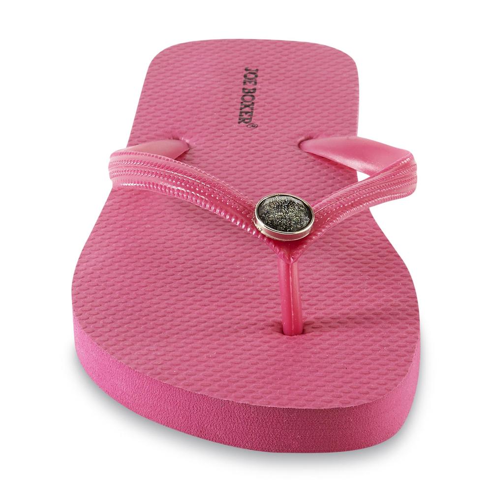 Joe Boxer Women's Sandal Zolie - Pink Glittered Rhinestone