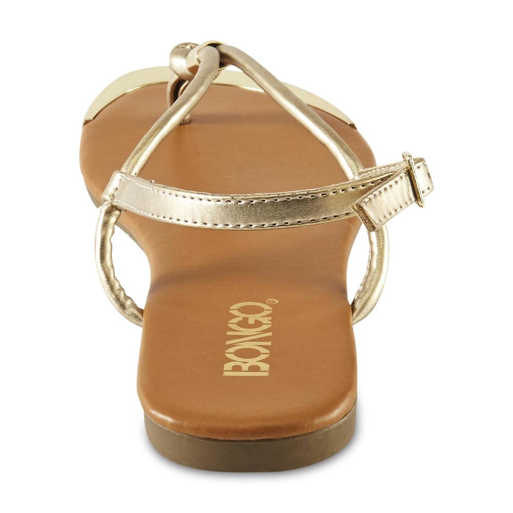 Bongo Women's Sandal Zelly - Goldtone/Tan