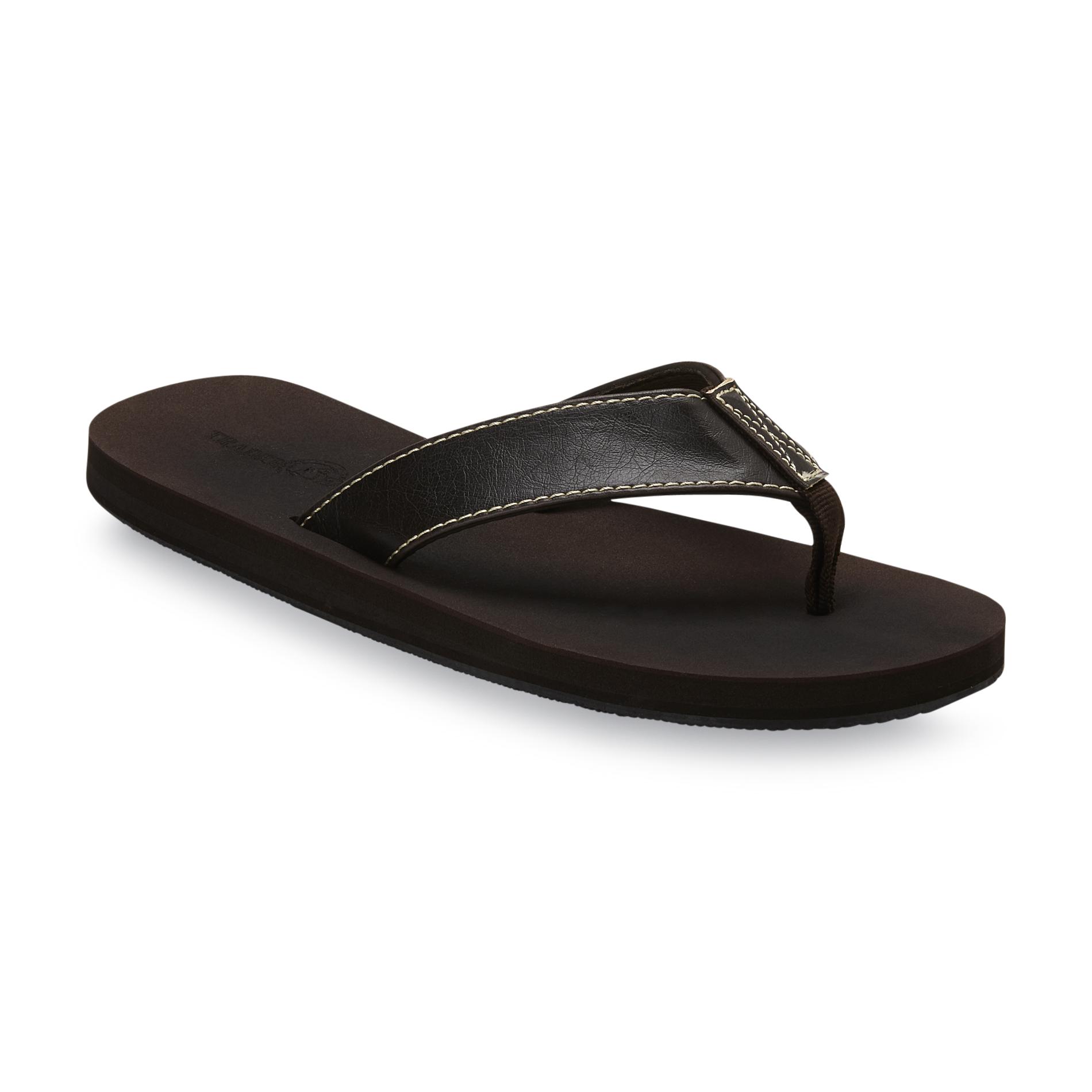 Trader Bay Men's Flip-Flop Brown Sandal