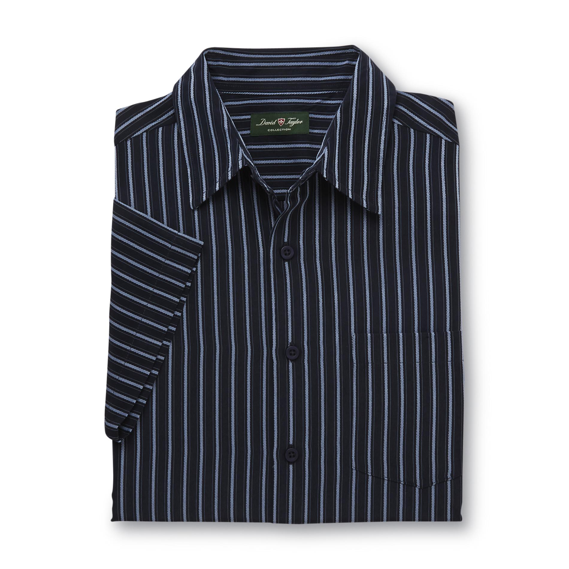 David Taylor Collection Men's Short-Sleeve Shirt - Striped