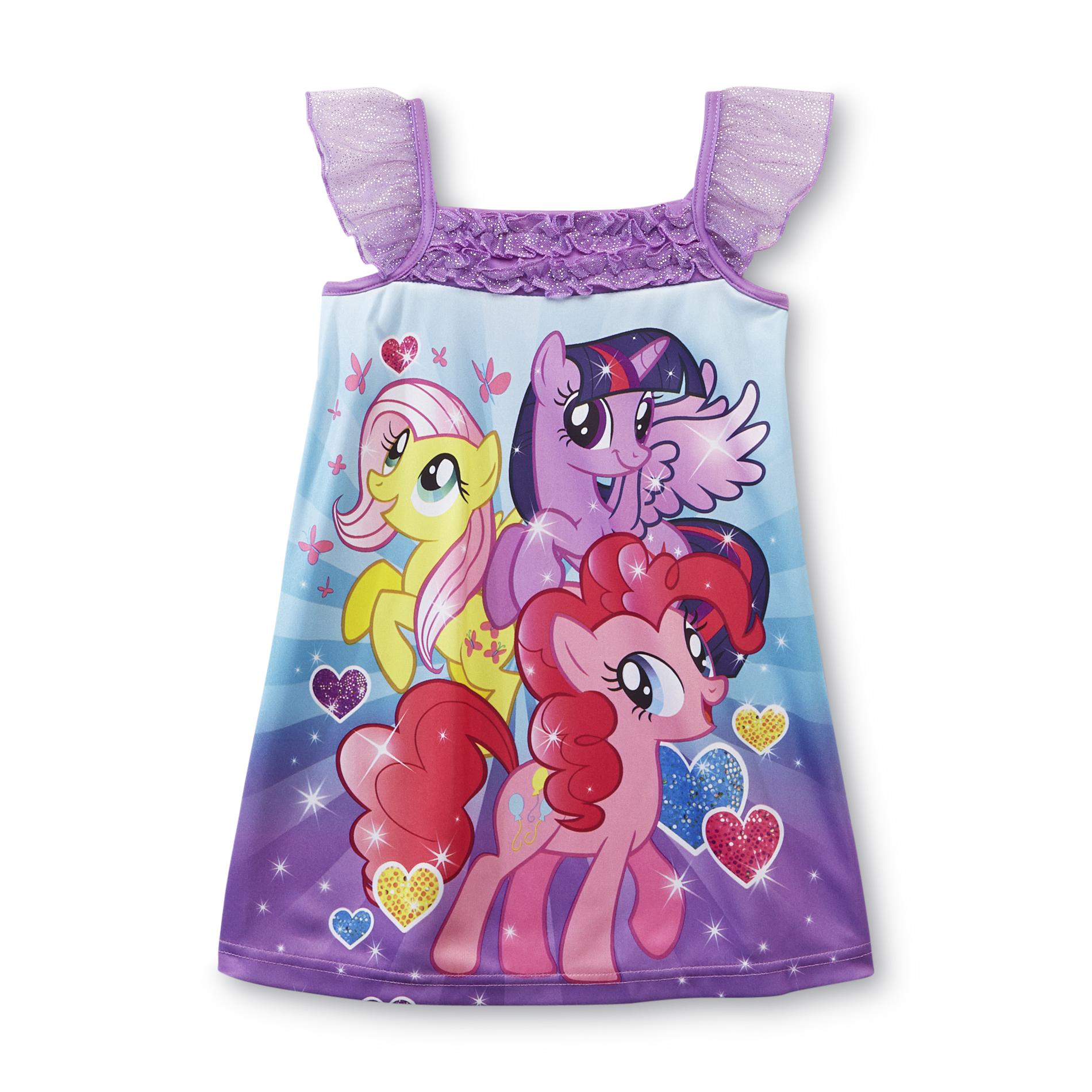 My Little Pony Toddler Girl's Sparkle-Sleeve Nightgown