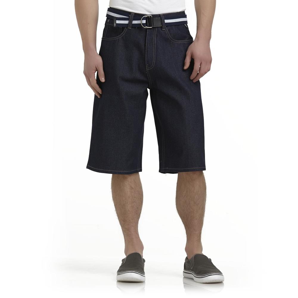 Enyce Young Men's Denim Shorts & Belt - Dark Rinse