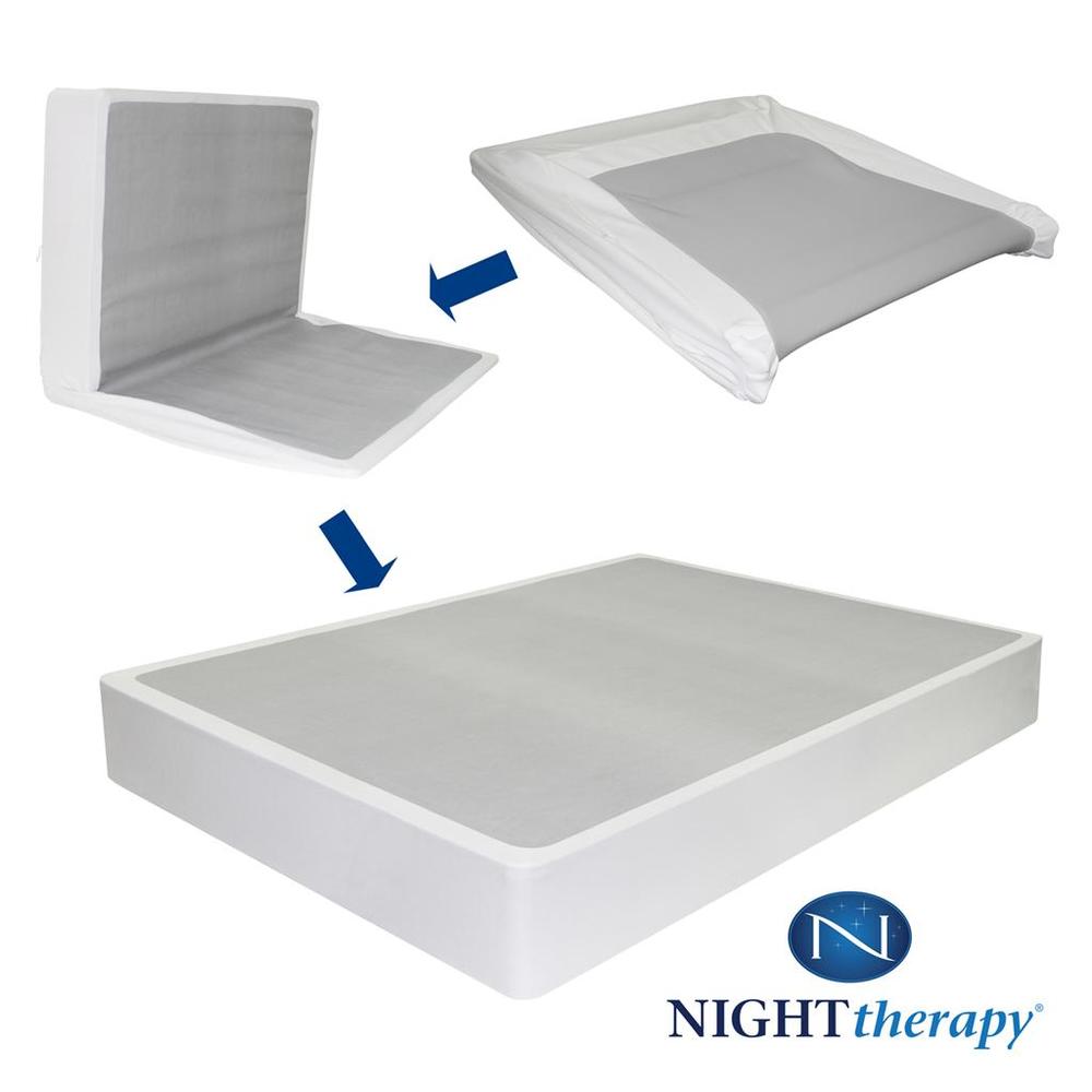 Night Therapy 11" Gel Infused Memory Foam and Spring Mattress  & Smartbase Set- Twin