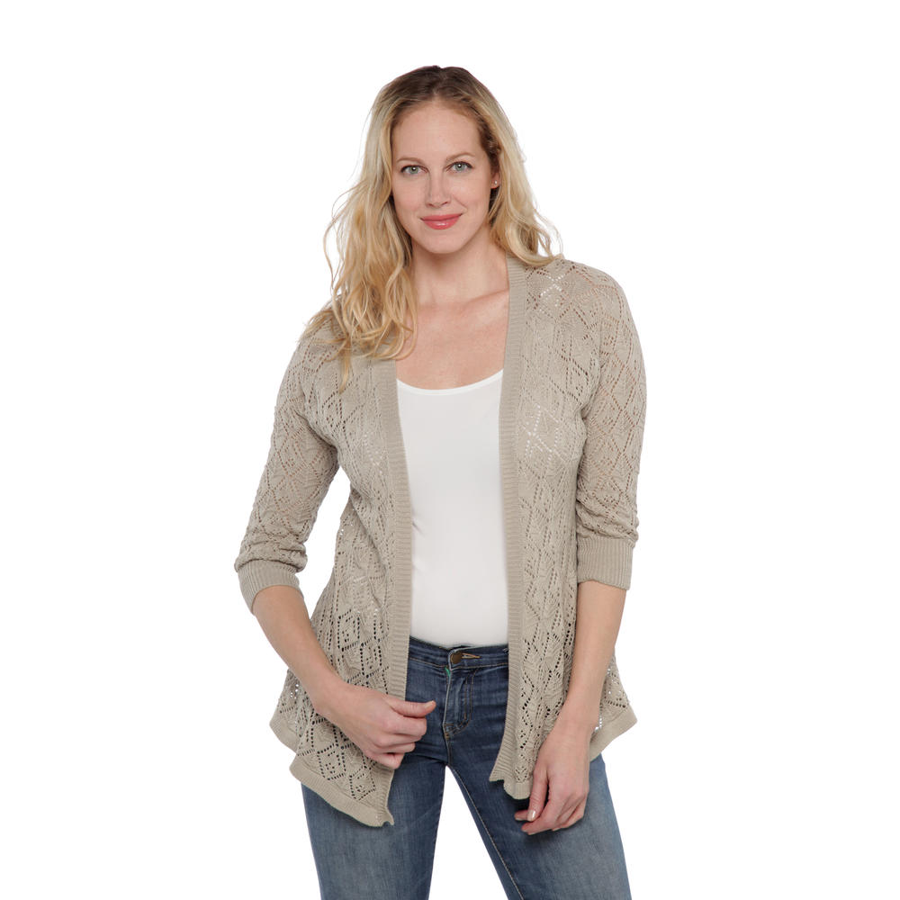 Basic Editions Women's Pointelle Sweater