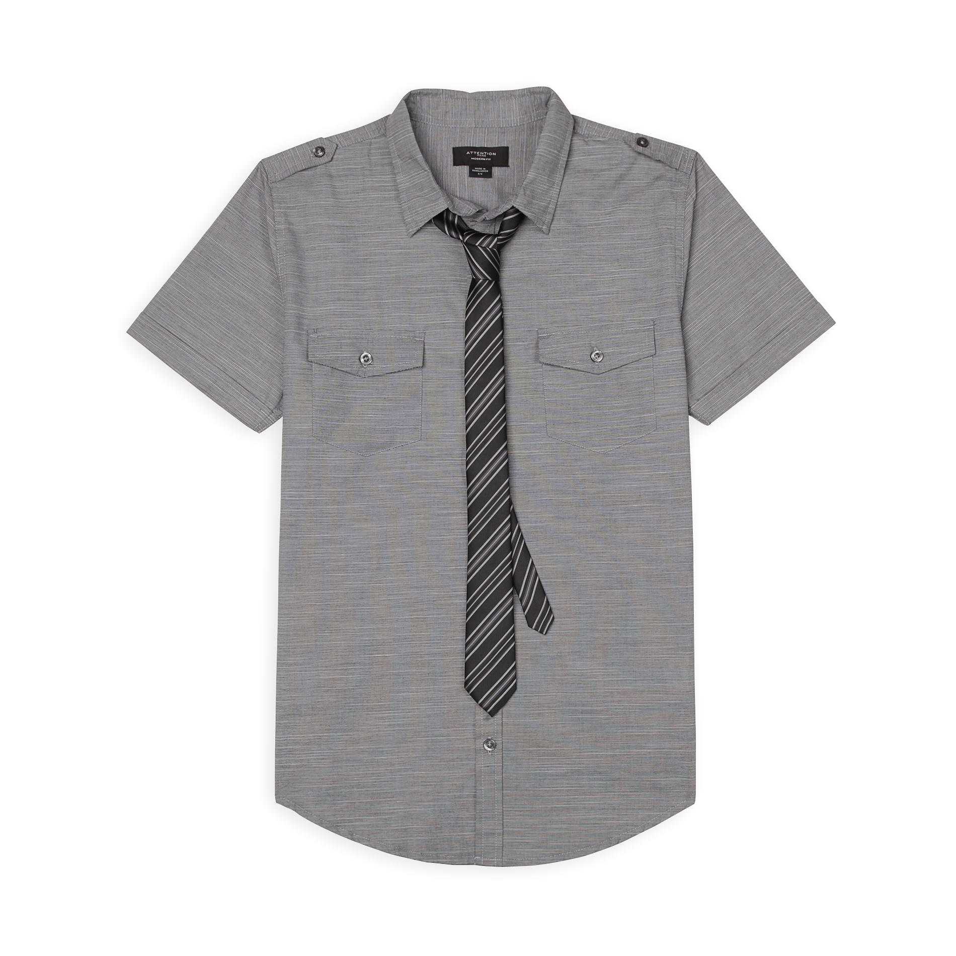 Attention Men's Dress Shirt & Skinny Tie