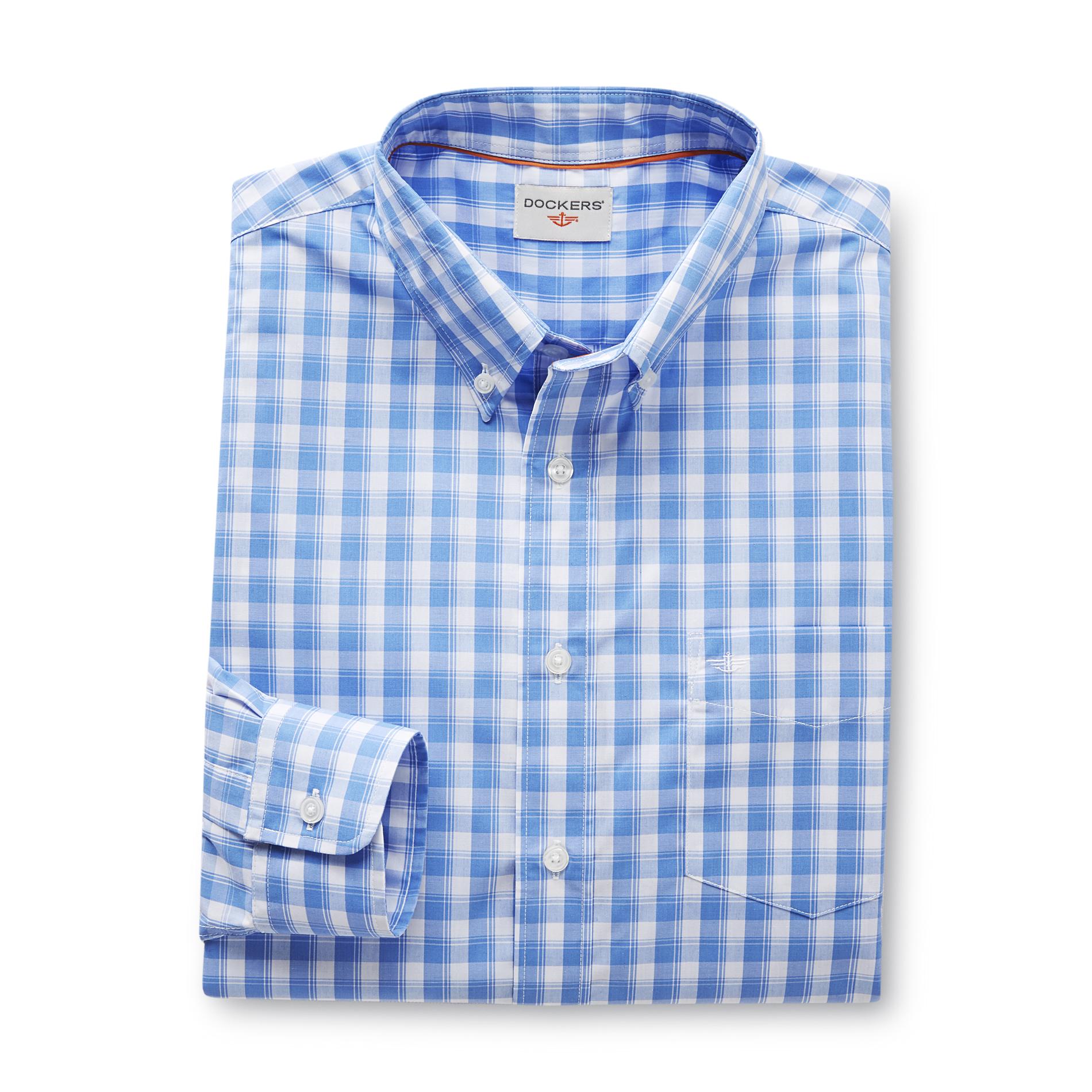 Dockers Men's Long-Sleeve No Wrinkle Dress Shirt - Gingham