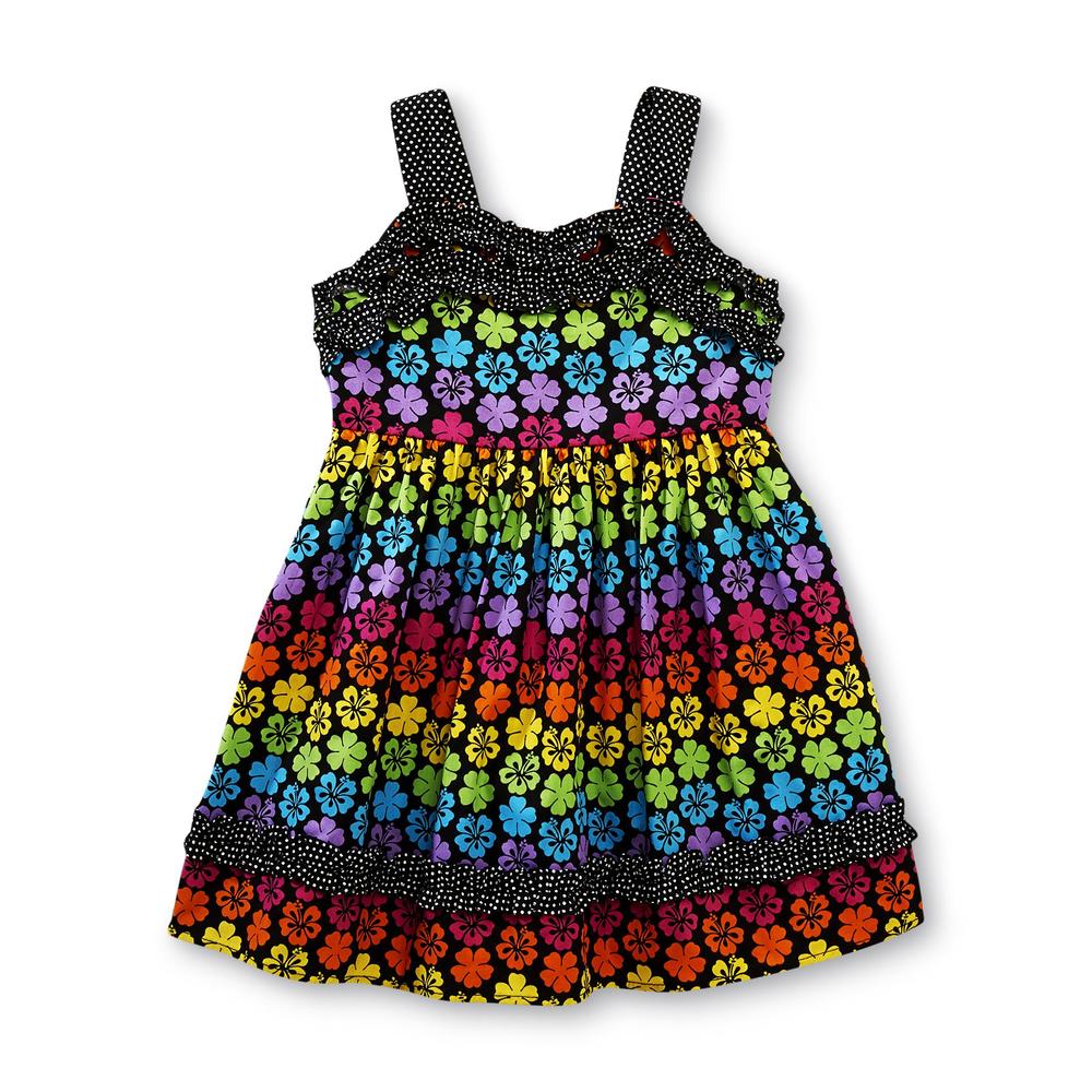 WonderKids Infant & Toddler Girl's Sundress - Floral  Polka Dot & Rainbow