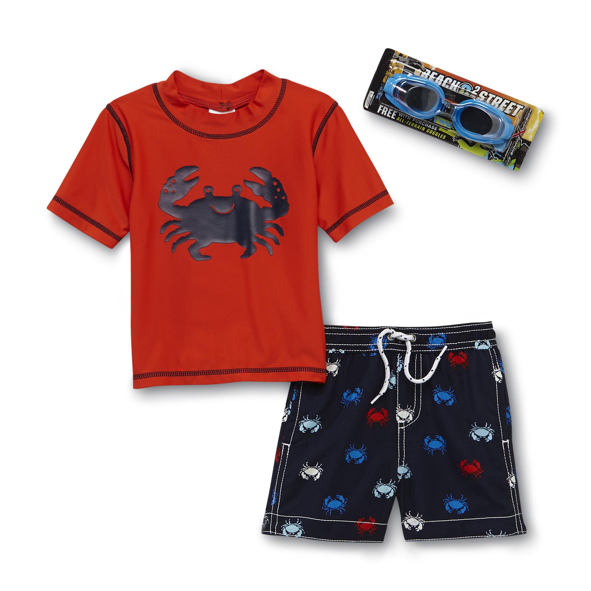 Carter's Infant & Toddler Boy's Rash Guard Shirt & Swim Shorts - Crabs