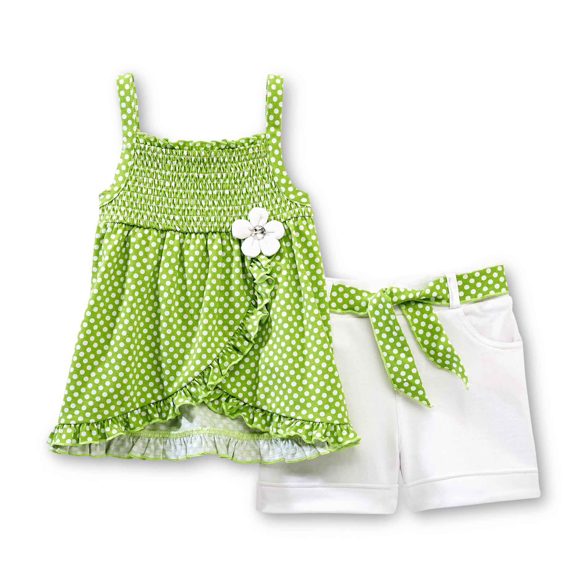 WonderKids Infant & Toddler Girl's Smocked Top & Shorts - Polka Dot