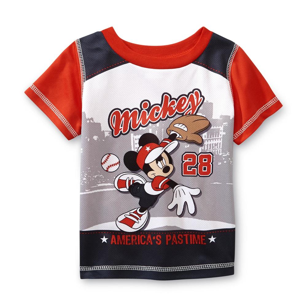 Disney Infant & Toddler Boy's Pajama Shirt & Shorts - Baseball Mickey