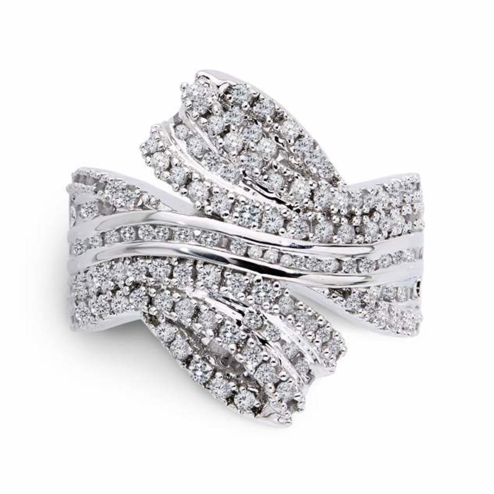2 Cttw Round Cut Rhodium Plated Diamond Fashion Ring