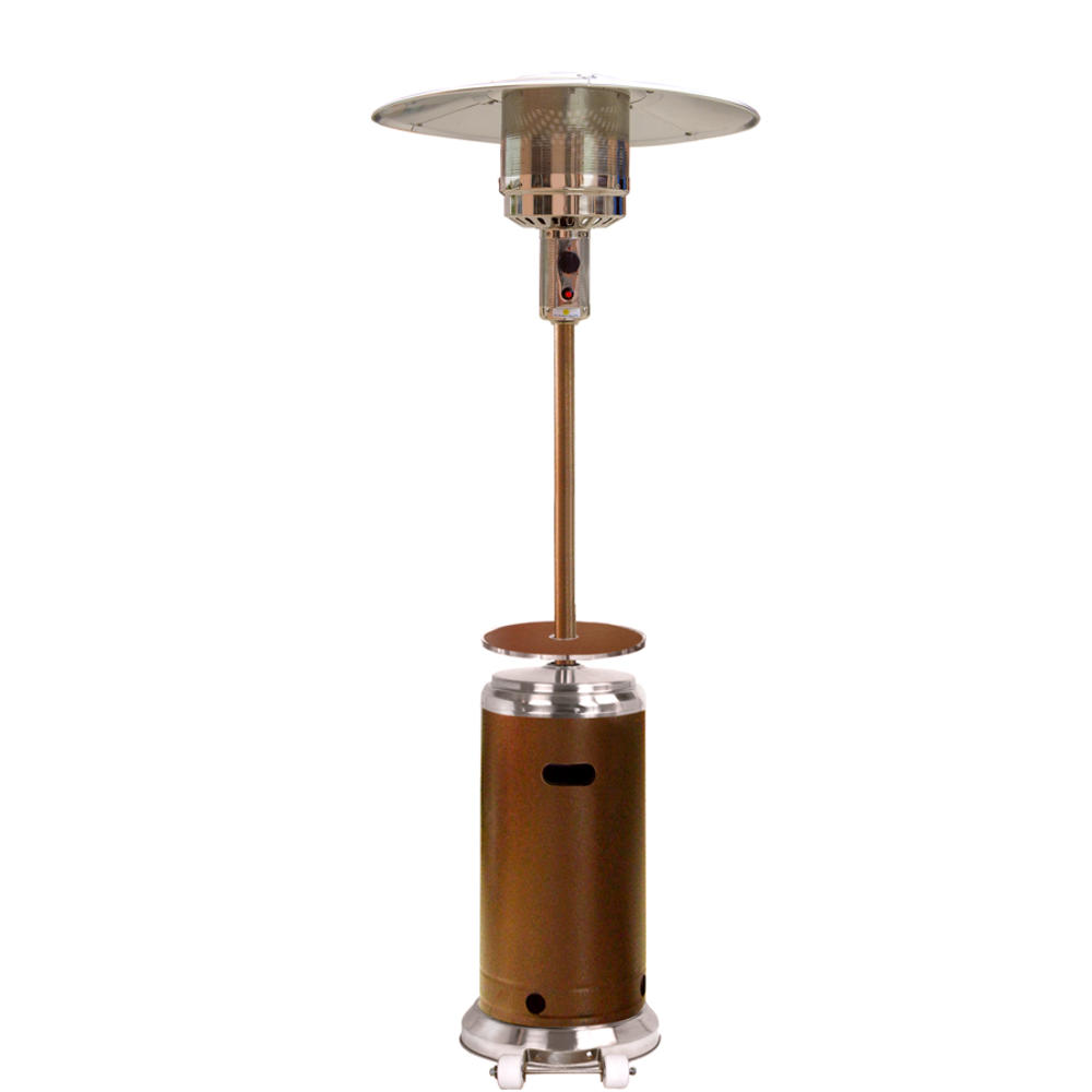 Hiland 87" Hammered Gold and Stainless Steel Finish Patio Heater