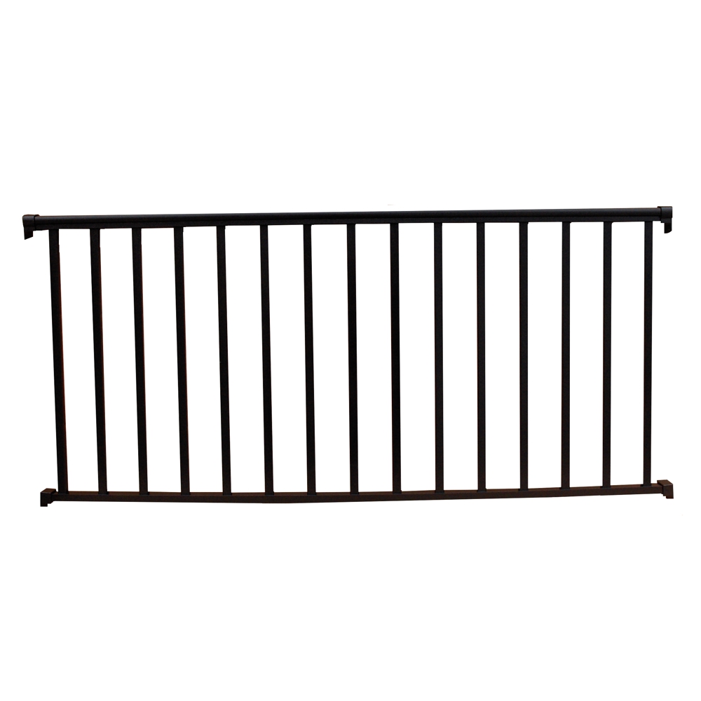 Contractor Building Products Aluminum Contractor Handrail 6 ft. Commercial  42 in. Tall - Tex. Black