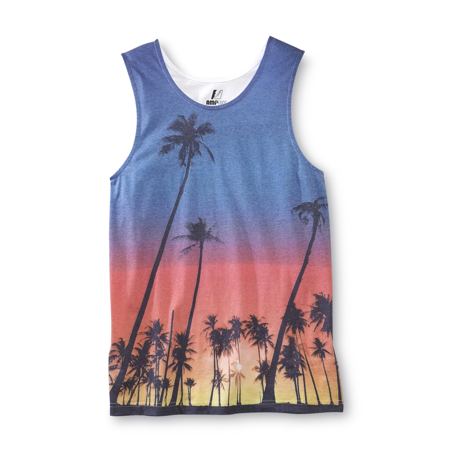 Amplify Young Men's Graphic Tank Top - Palm Trees