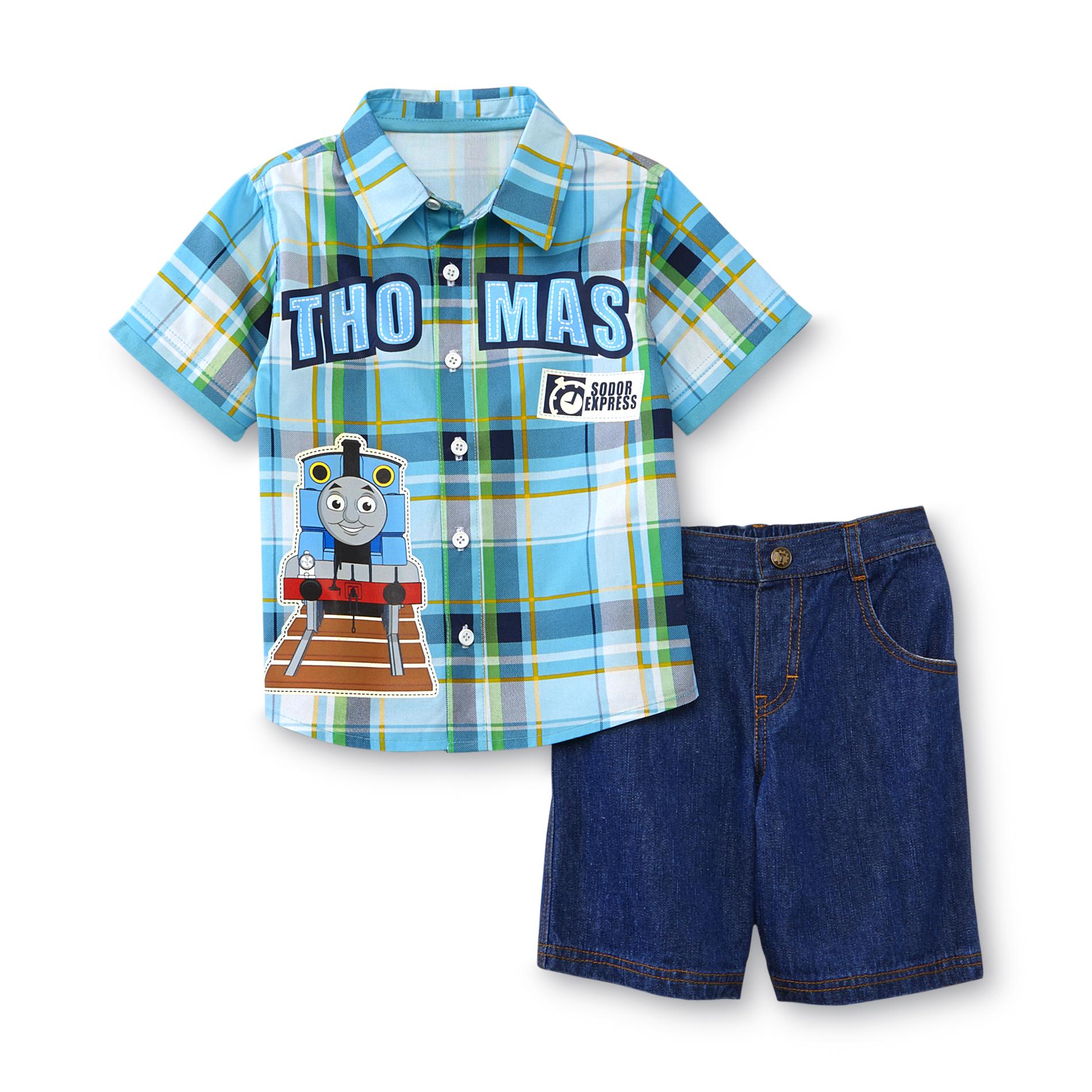 Thomas & Friends Toddler Boy's Collared Shirt & Shorts