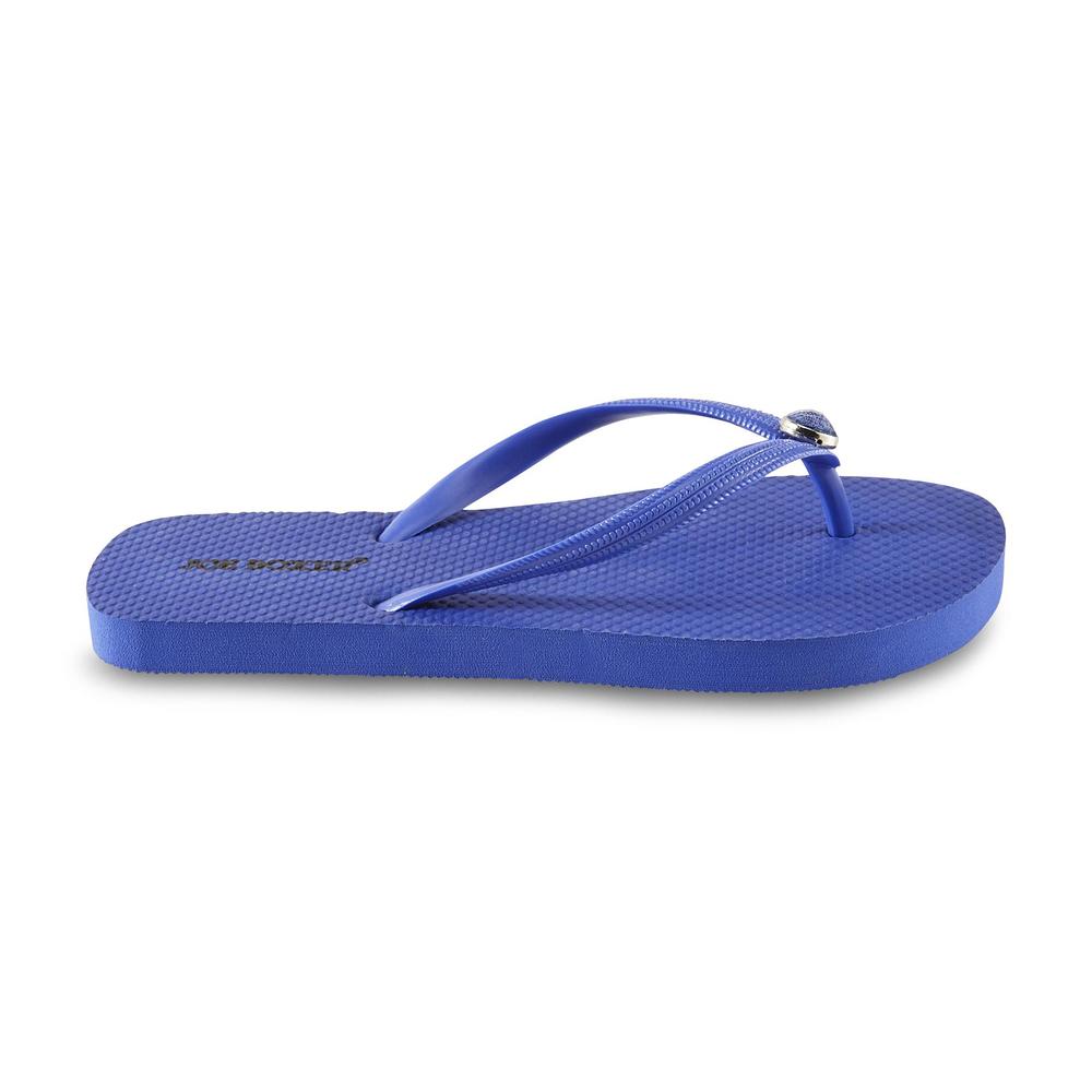 Joe Boxer Women's Sandal Zolie - Blue Glittered Rhinestone