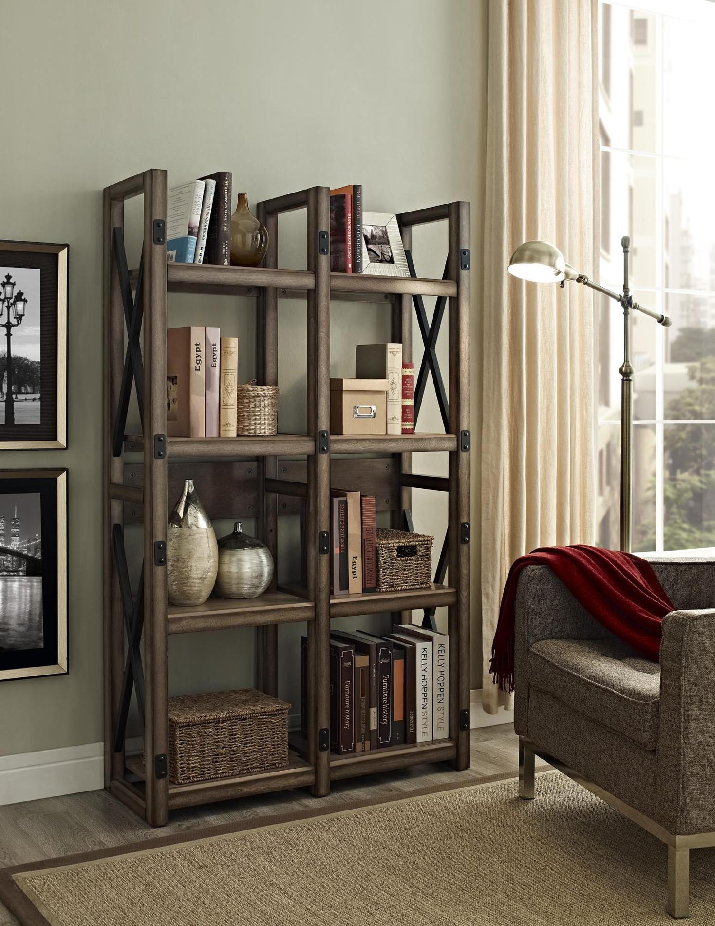 Auto Credit Sales >> Dorel Wildwood Rustic Gray Bookcase / Room Divider Auto Credit Sales >> Dorel Wildwood Rustic Gray Bookcase / Room Divider
