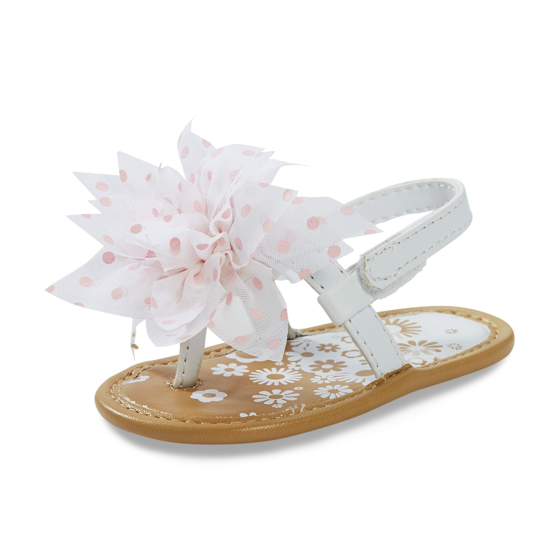 Natural Steps Toddler Girl's Floret White/Pink Sandal