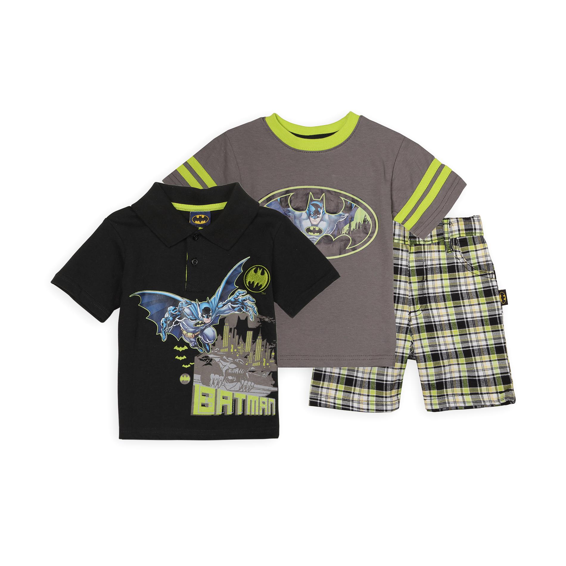 DC Comics Toddler Boy's Polo  T-Shirt & Shorts - Batman