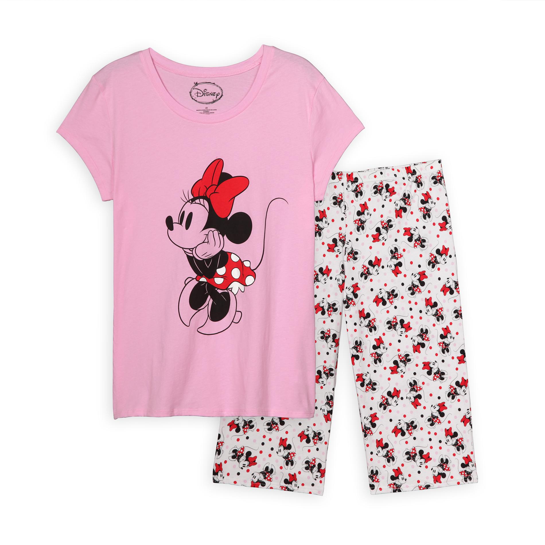 Disney Women's Pajama T-Shirt & Capris - Vintage Minnie