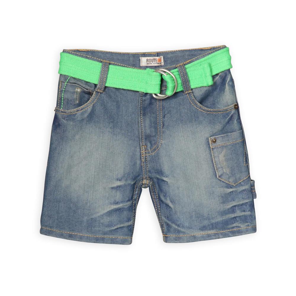 Route 66 Boy's Denim Shorts & Canvas Belt
