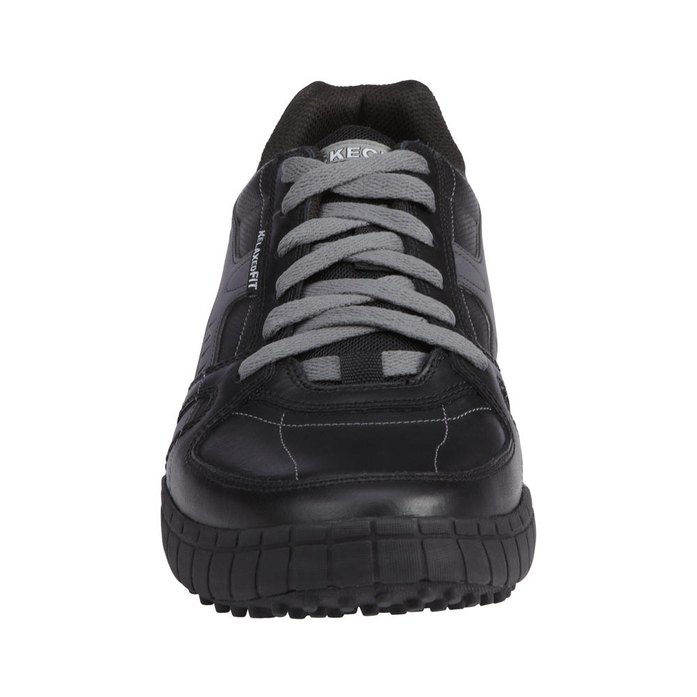 Skechers Men's Floater Down Time Relaxed Fit Gray/Black Casual Shoe