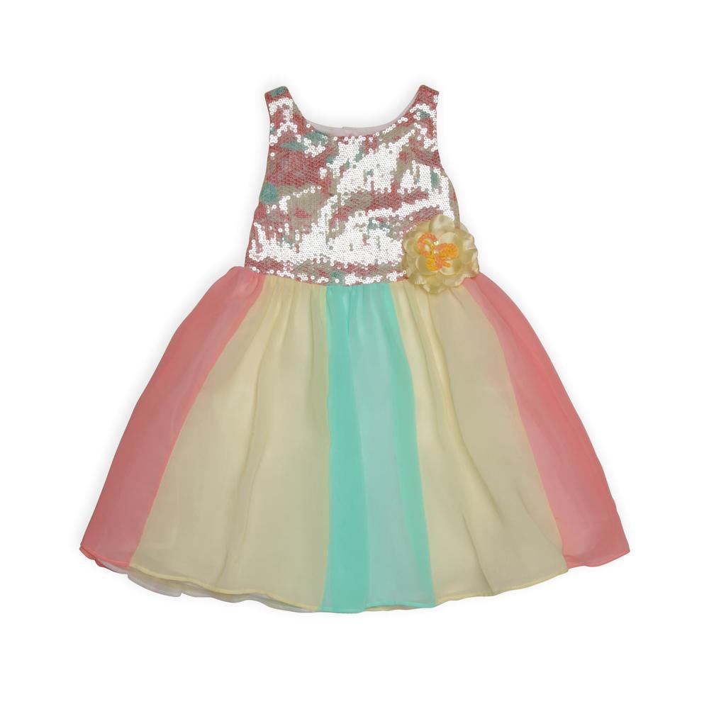 Youngland Girl's Party Dress - Sequins & Rainbow