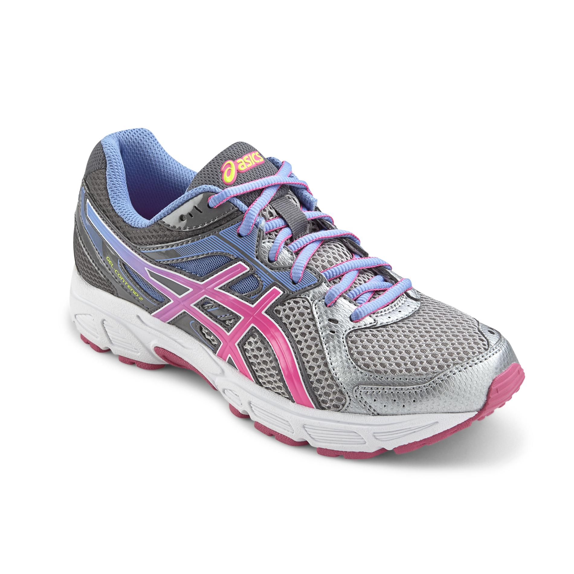 ASICS Women's GEL-Contend 2 Silver/Pink/Blue Running Shoe