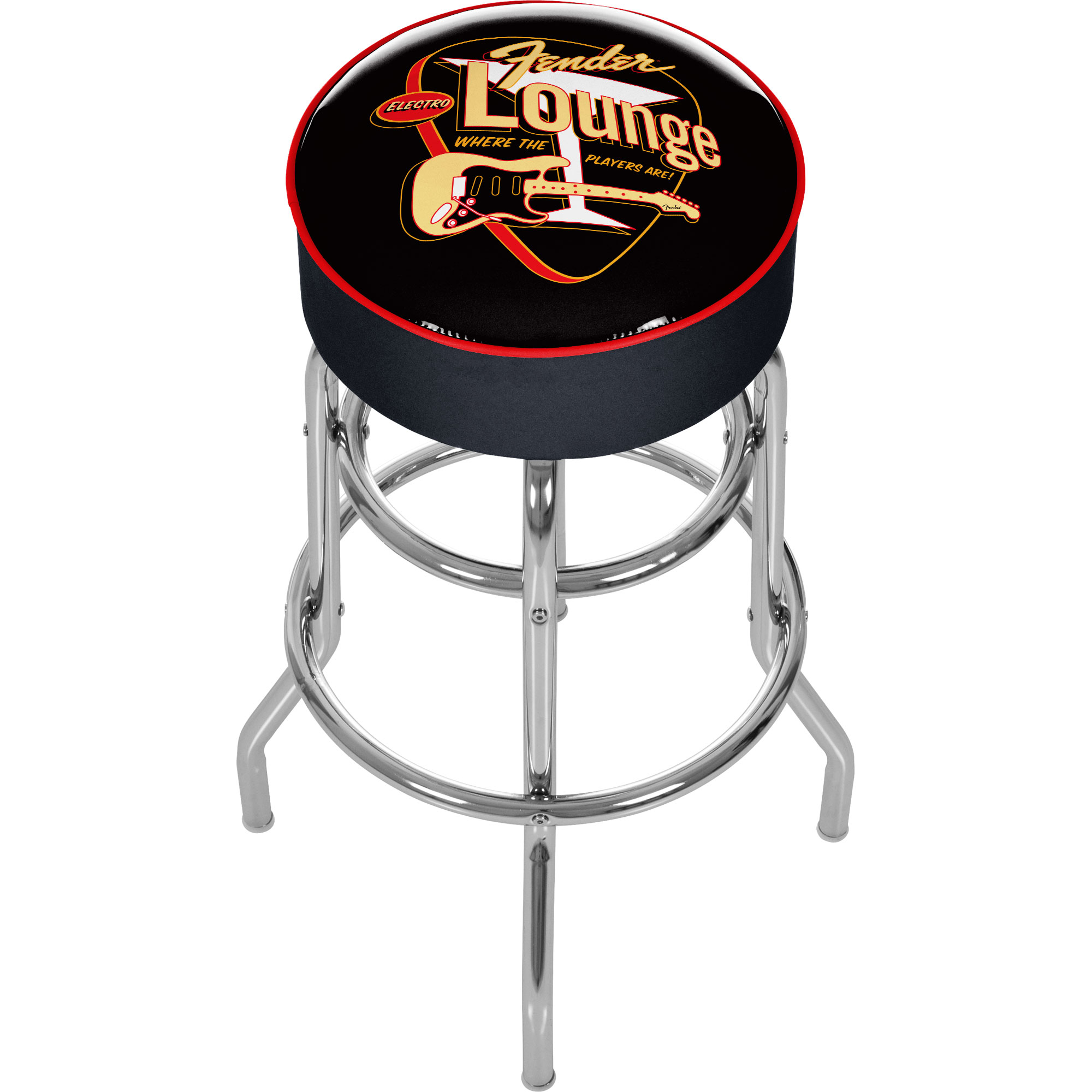 Trademark Fender Electro Lounge Padded Bar Stool - Made In USA
