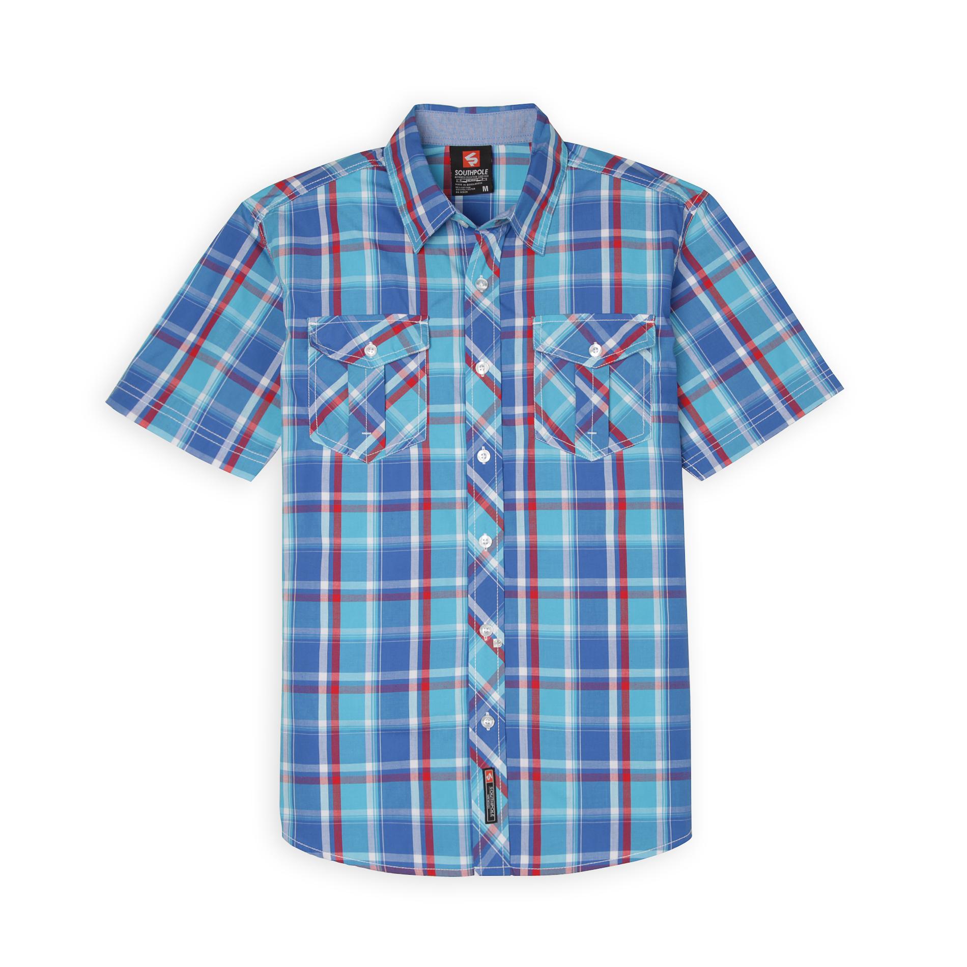Southpole Young Men's Short-Sleeve Shirt - Plaid
