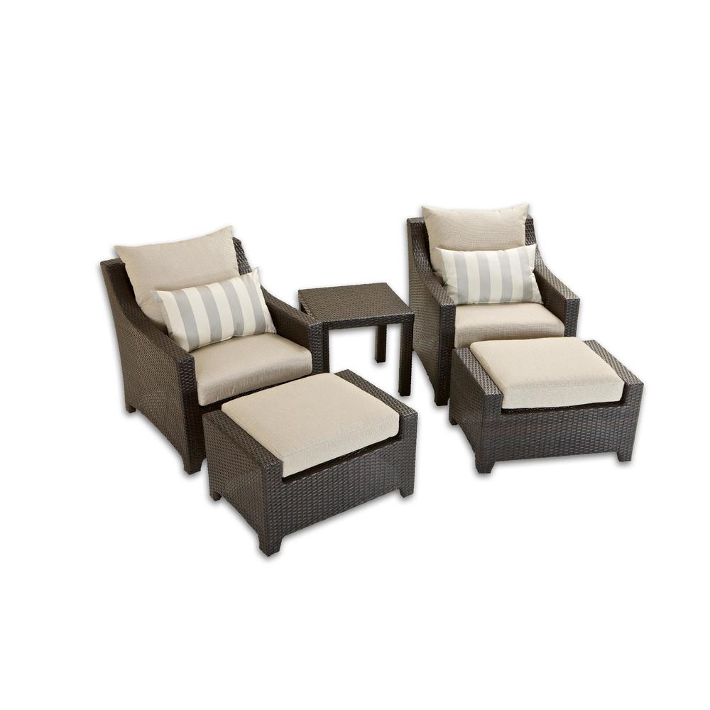RST Brands Slate&#8482; 5-Piece Club Chairs and Ottomans Set