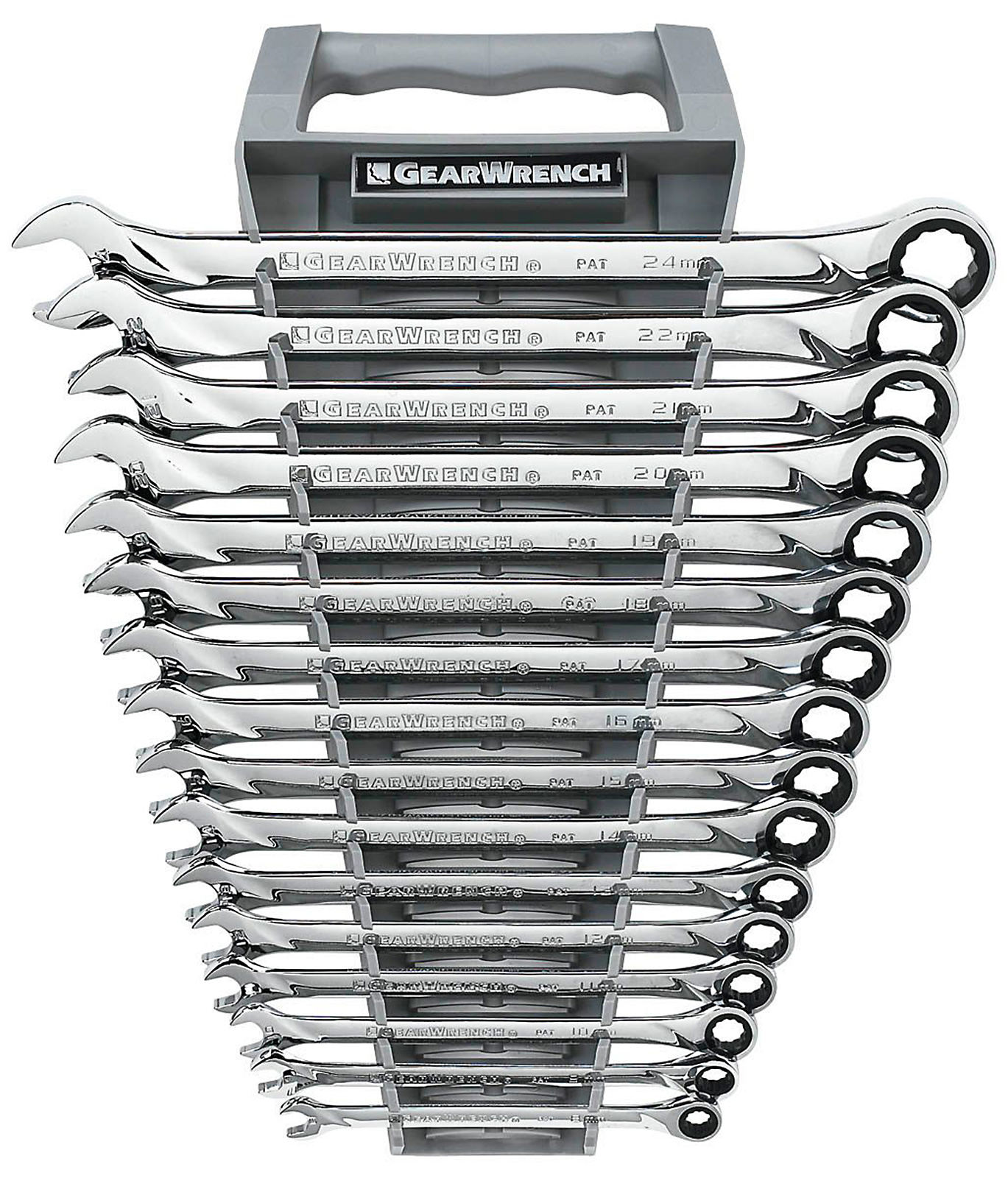 GearWrench 16 Pc. XL Combination Ratcheting Wrench Set Metric