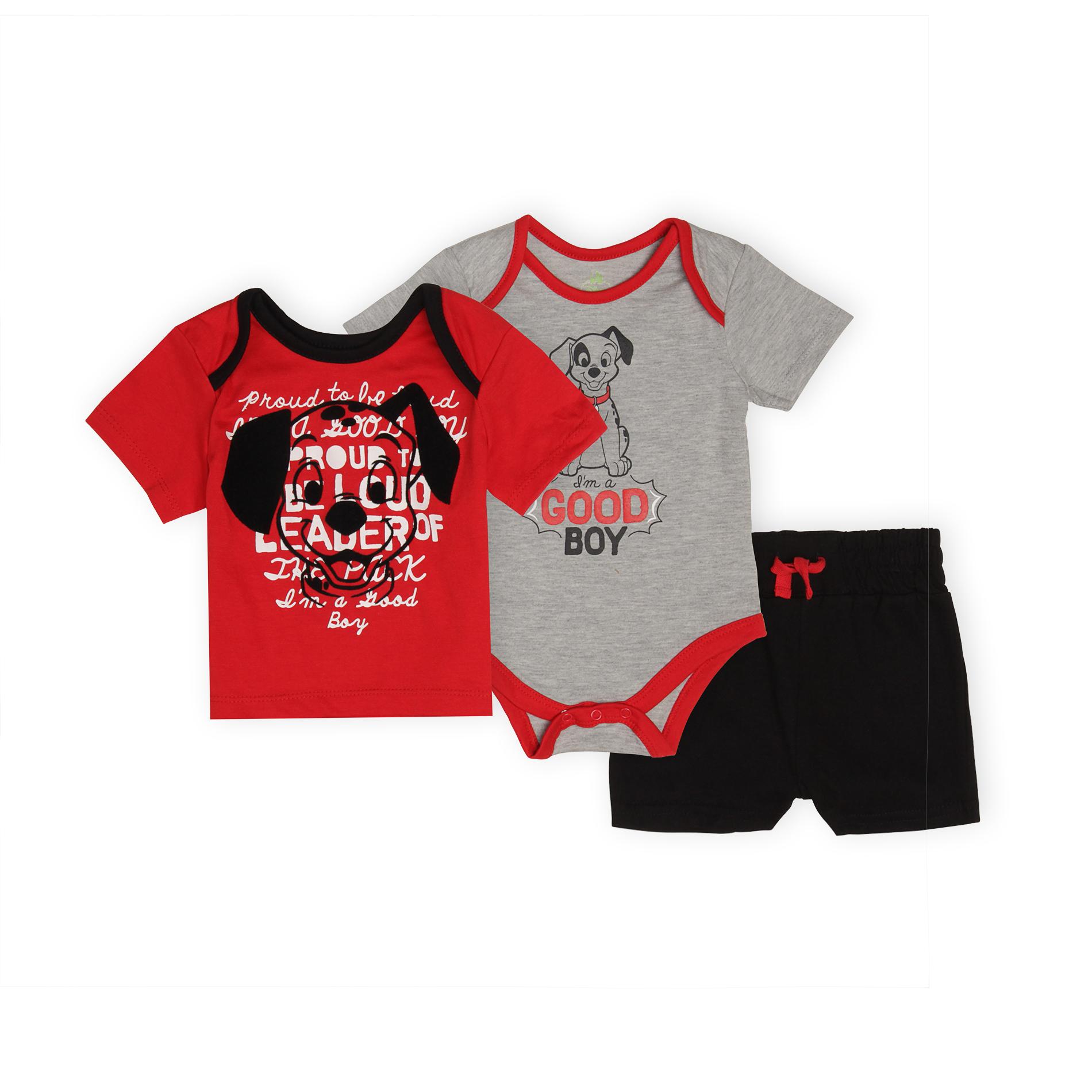 Disney 101 Dalmatians Newborn & Infant Boy's Bodysuit  T-Shirt & Shorts