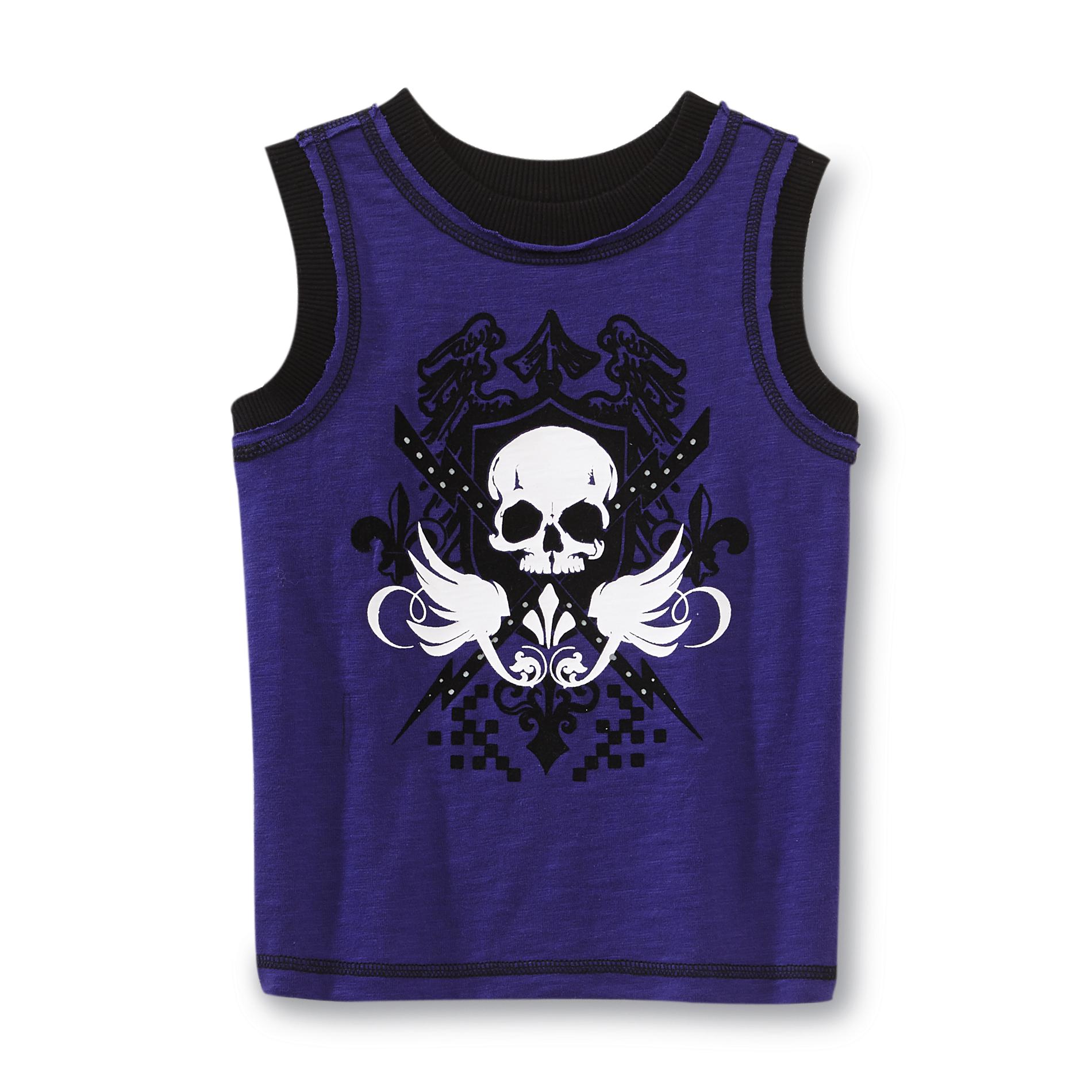 Sk2 Baby Toddler Boy's Graphic Muscle Tank - Skull
