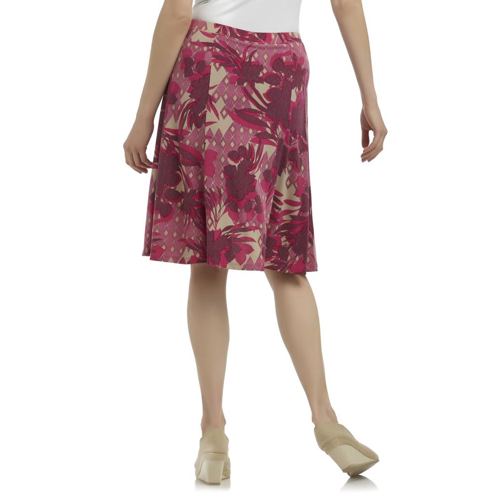 Jaclyn Smith Women's Slimming Skirt - Tribal Floral