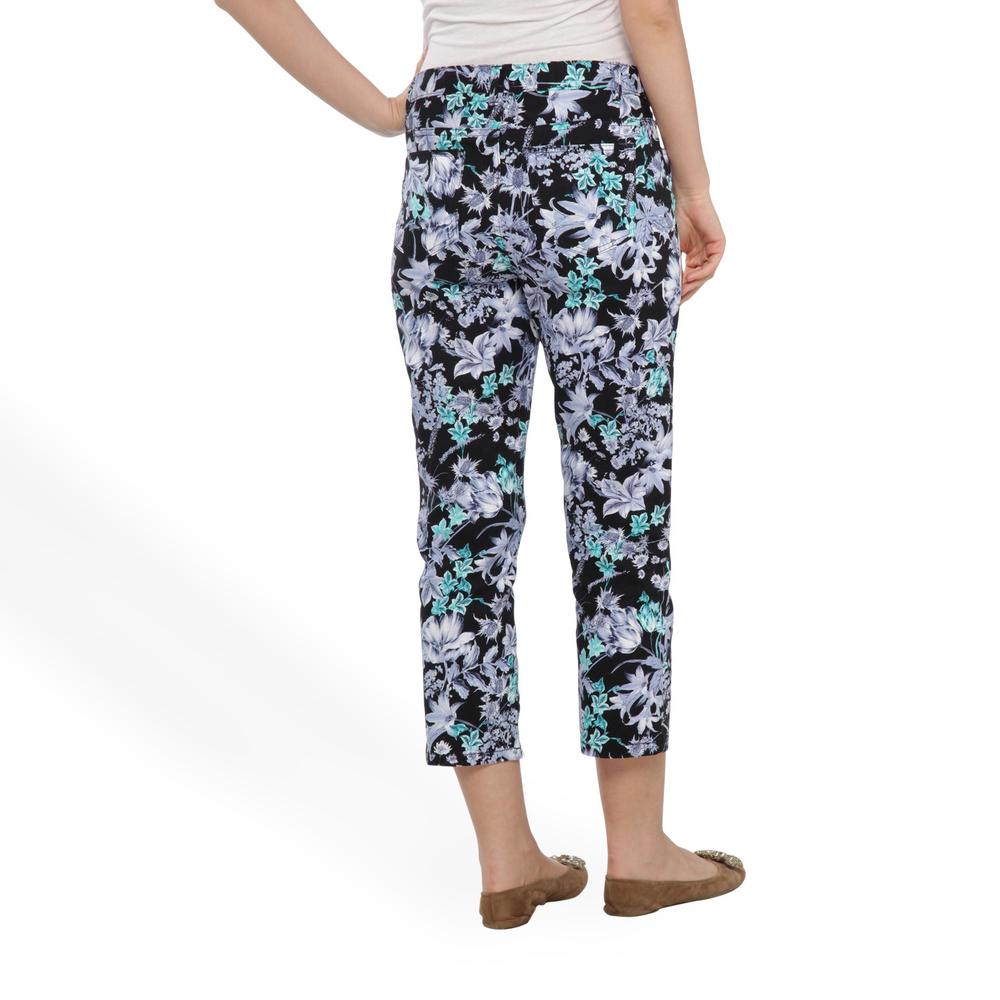 Jaclyn Smith Women's Printed Stretch Pants - Floral