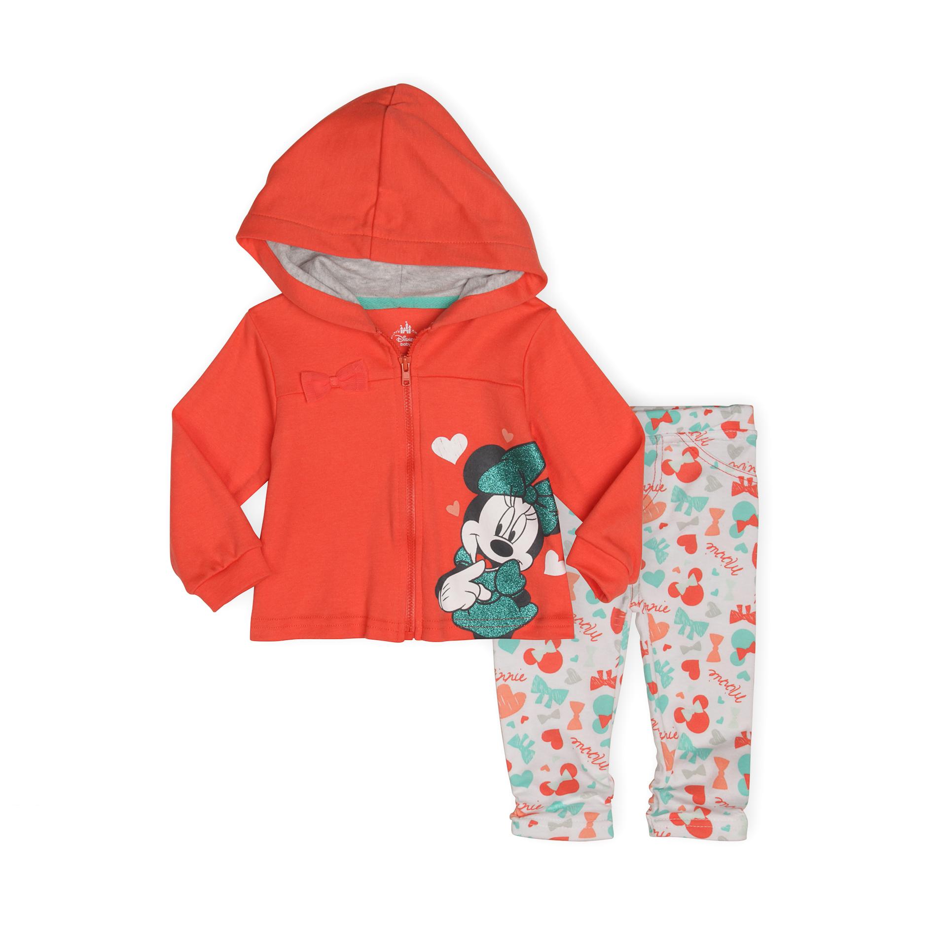 Disney Minnie Mouse Newborn & Infant Girl's Hoodie Jacket & Leggings