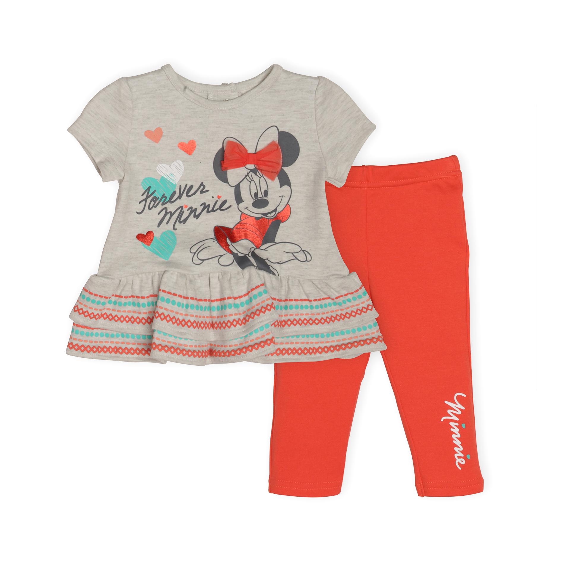 Disney Minnie Mouse Newborn & Infant Girl's Tunic Top & Leggings