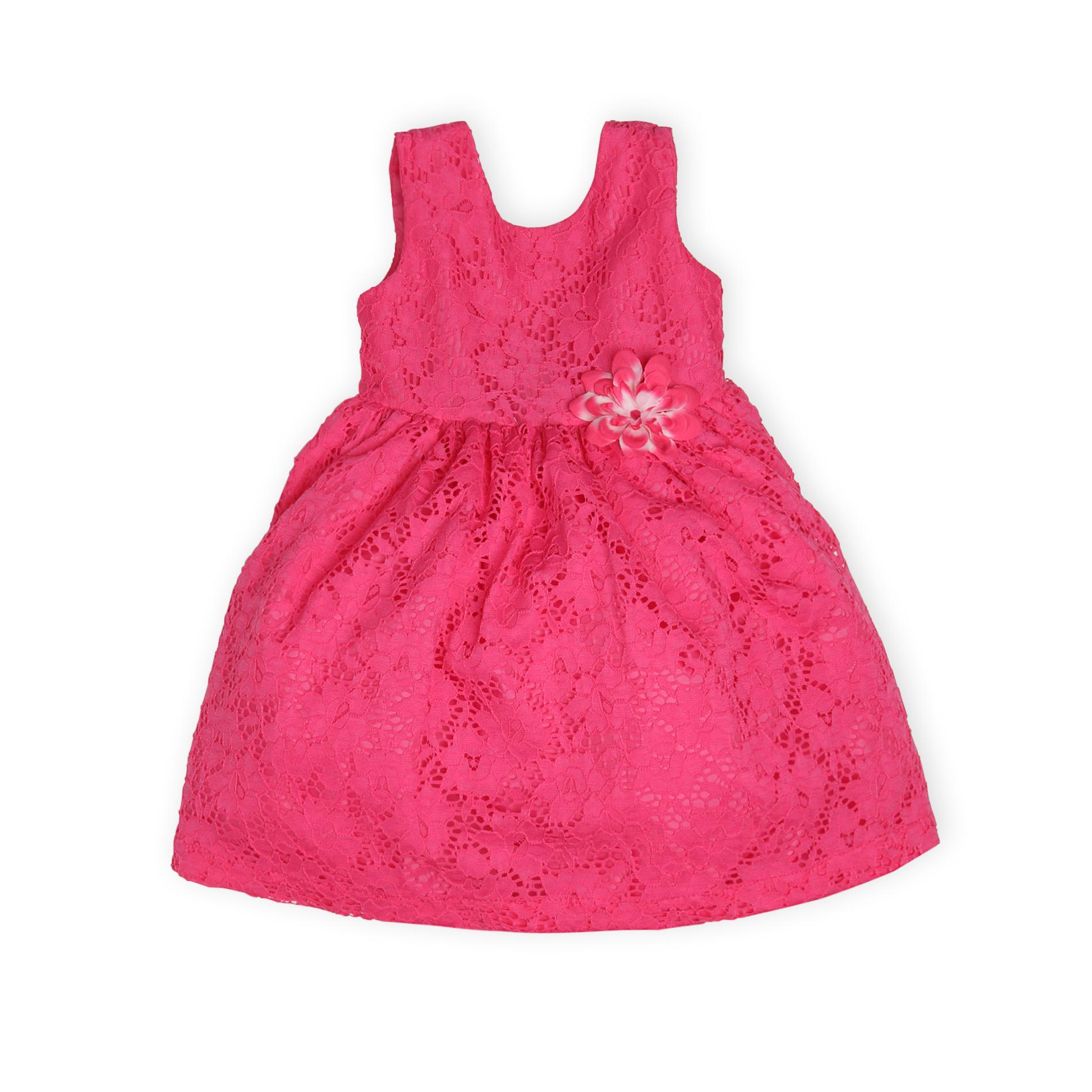Blueberi Boulevard Toddler Girls's Fuschia Lace Dress