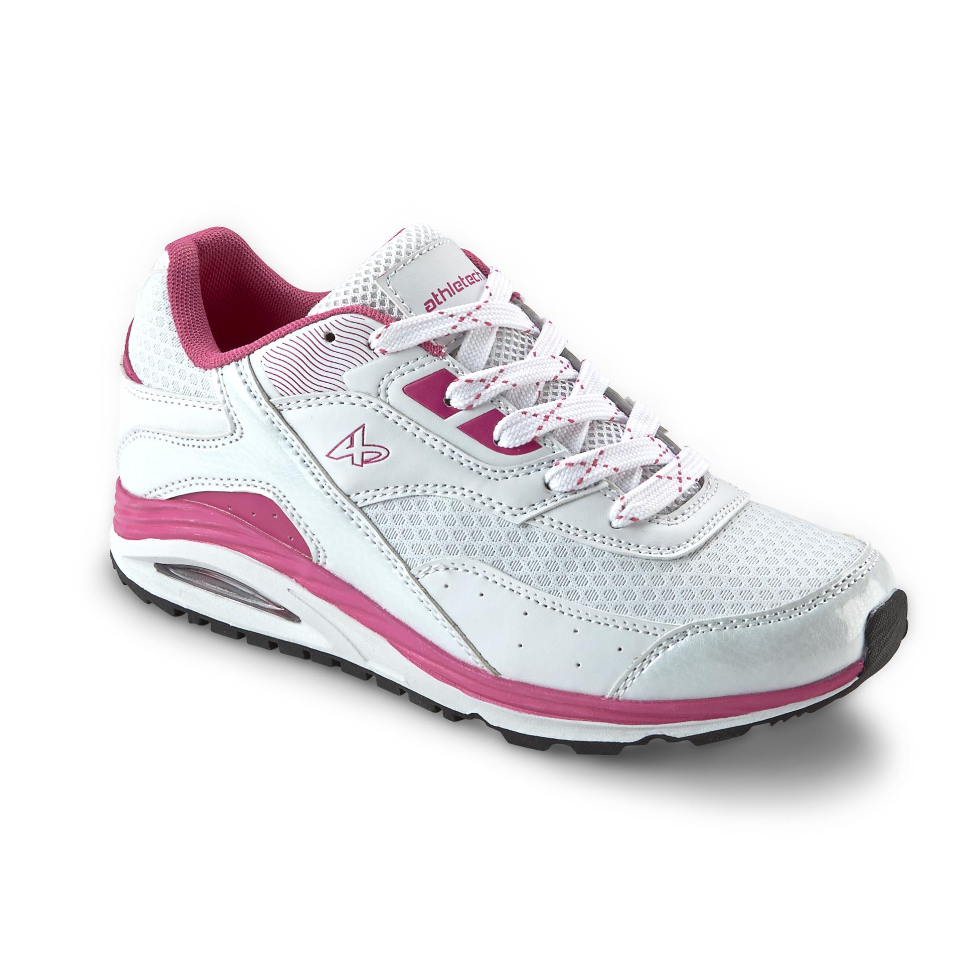 Athletech Women's Bobby White/Pink Athletic Shoe Shoes