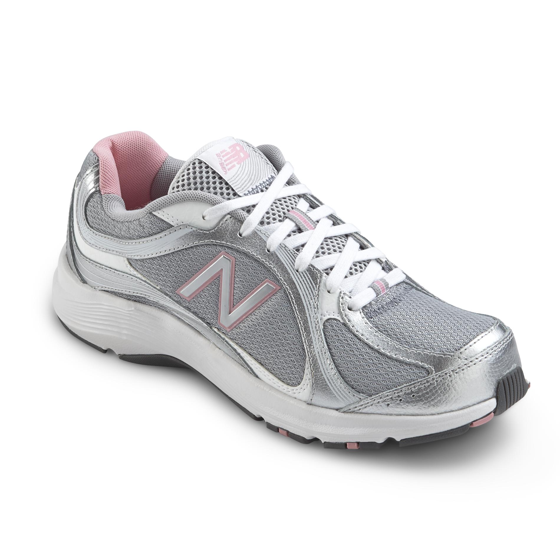 New Balance Women's 496v2 Grey/Pink Athletic Shoe - Wide Width | Shop ...