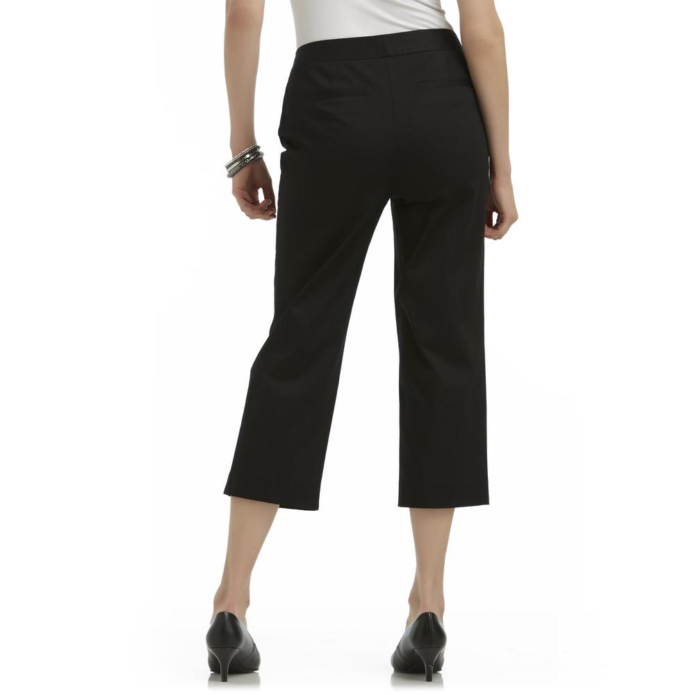 Jaclyn Smith Women's Flat-Front Capri Pants