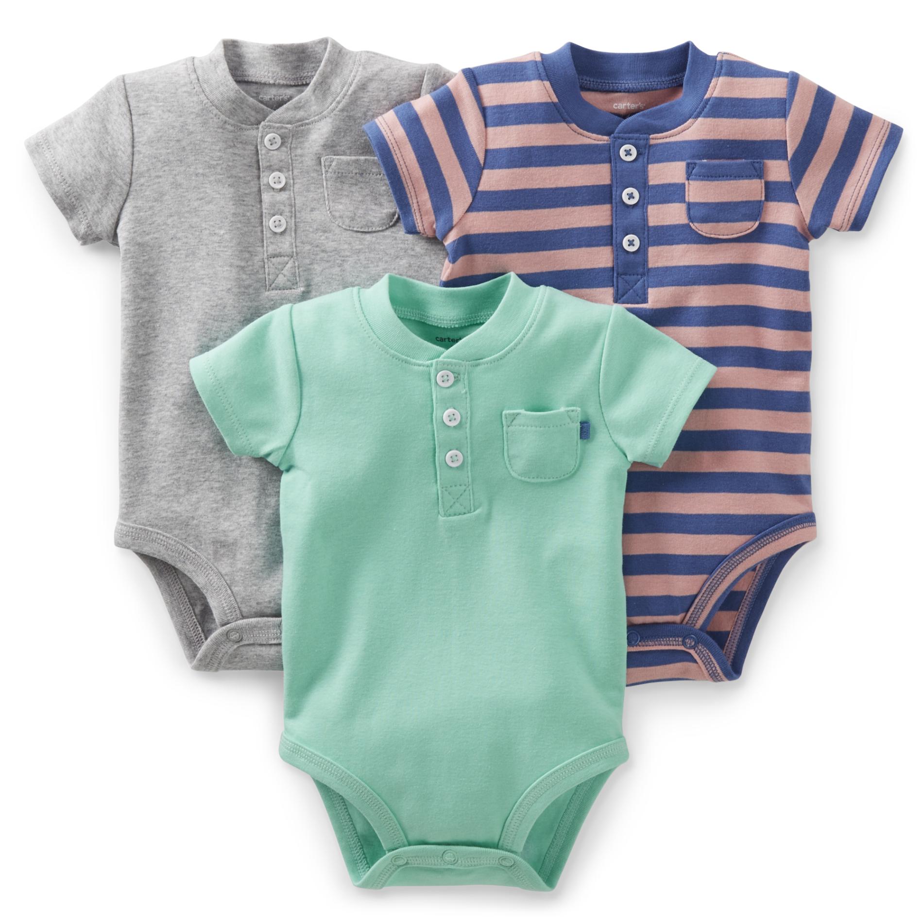Carter's Newborn & Infant Boy's 3-Pack Henley Bodysuits