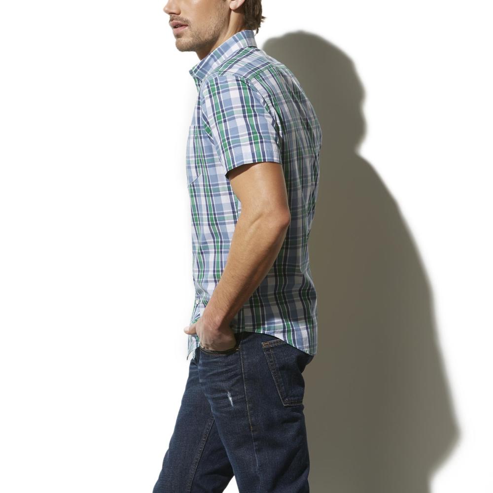 Adam Levine Men's Short-Sleeve Shirt - Plaid
