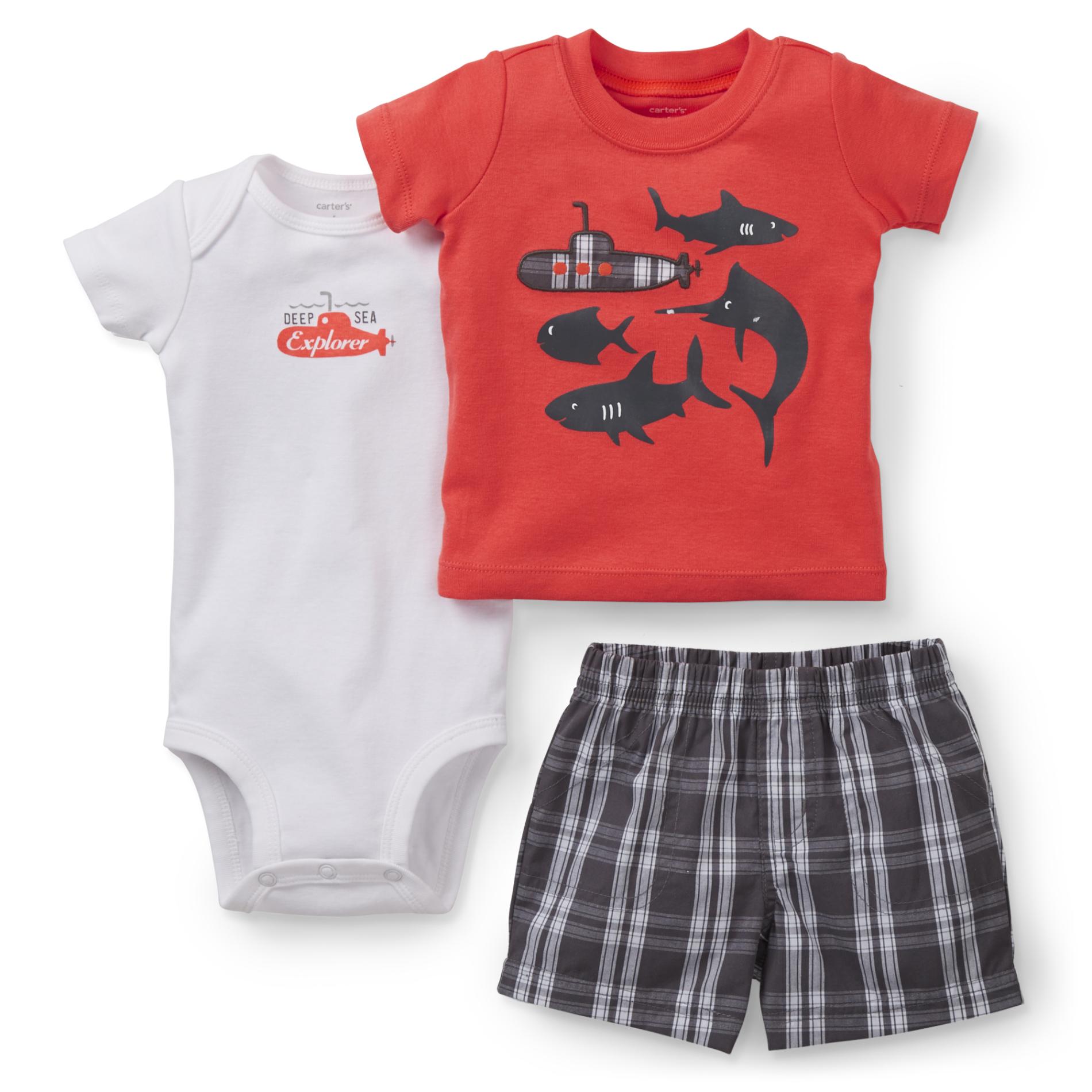 Carter's Newborn & Infant Boy's Bodysuit  T-Shirt & Shorts - Nautical