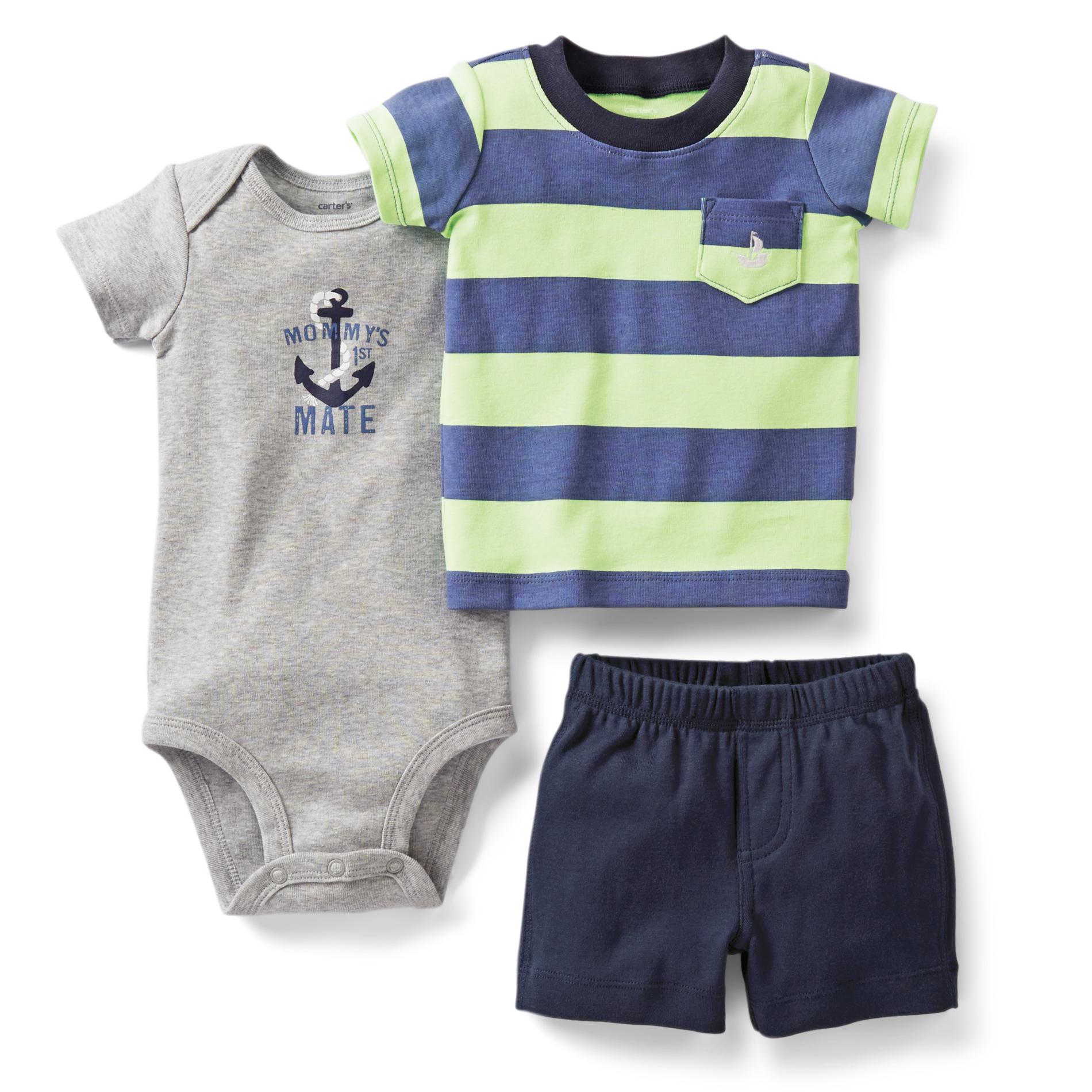 Carter's Newborn & Infant Boy's Bodysuit  T-Shirt & Shorts - Anchor